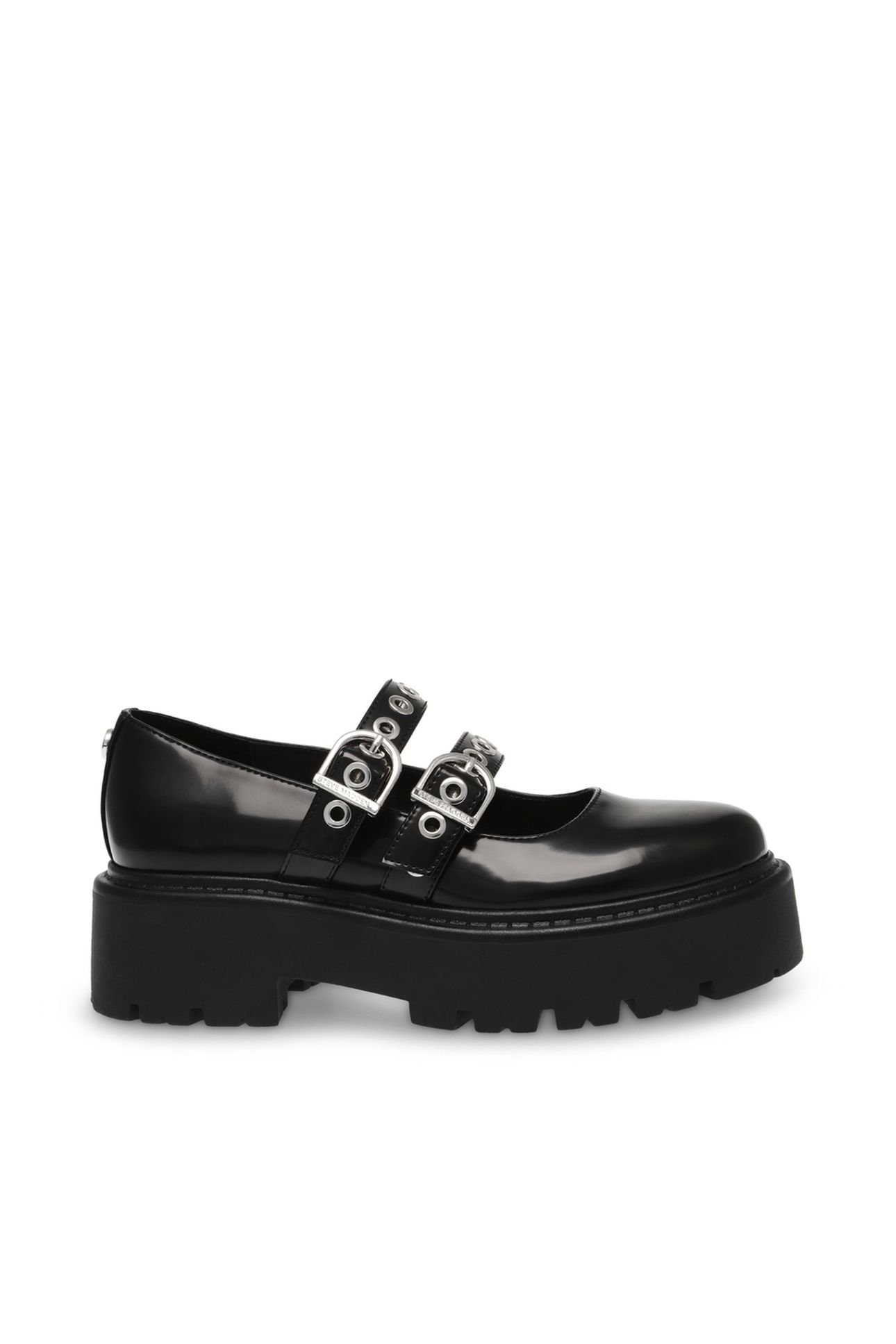 OVERT FLAT SHOES BLACK ACTION LEATHER 1