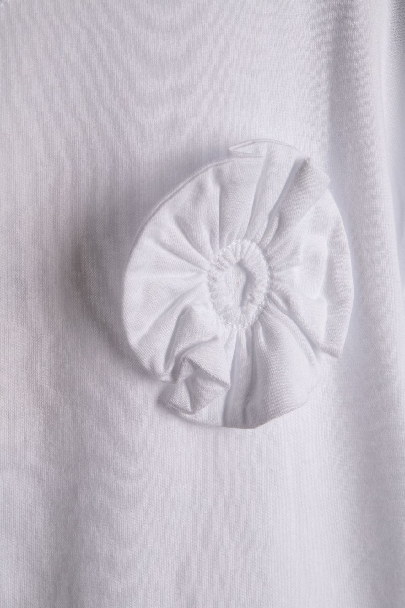 T-SHIRT WITH DRAPED FLOWERS WHITE 4
