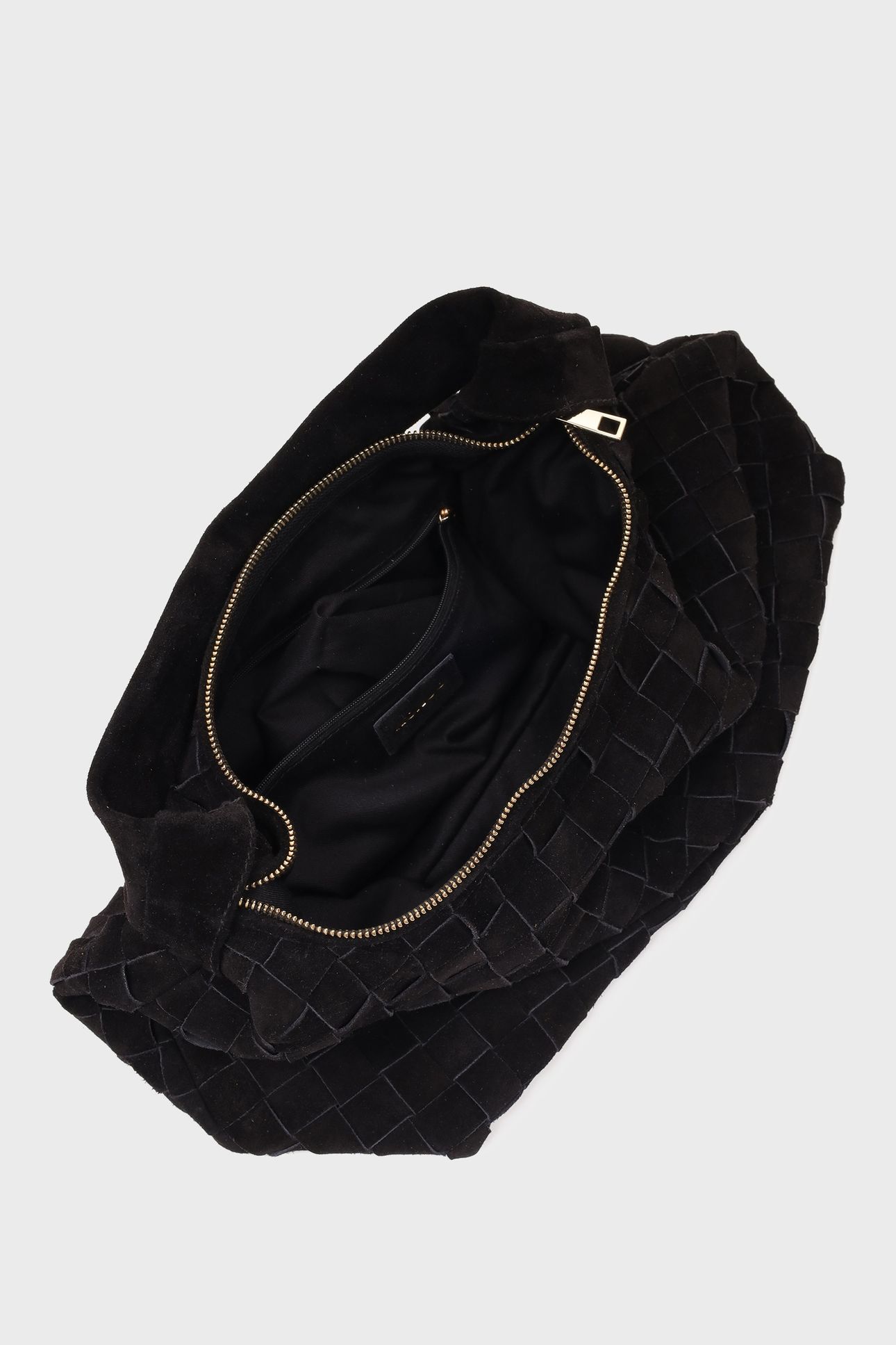 BIG DANDY BRAIDED SUEDE BLACK W. GOLD 5