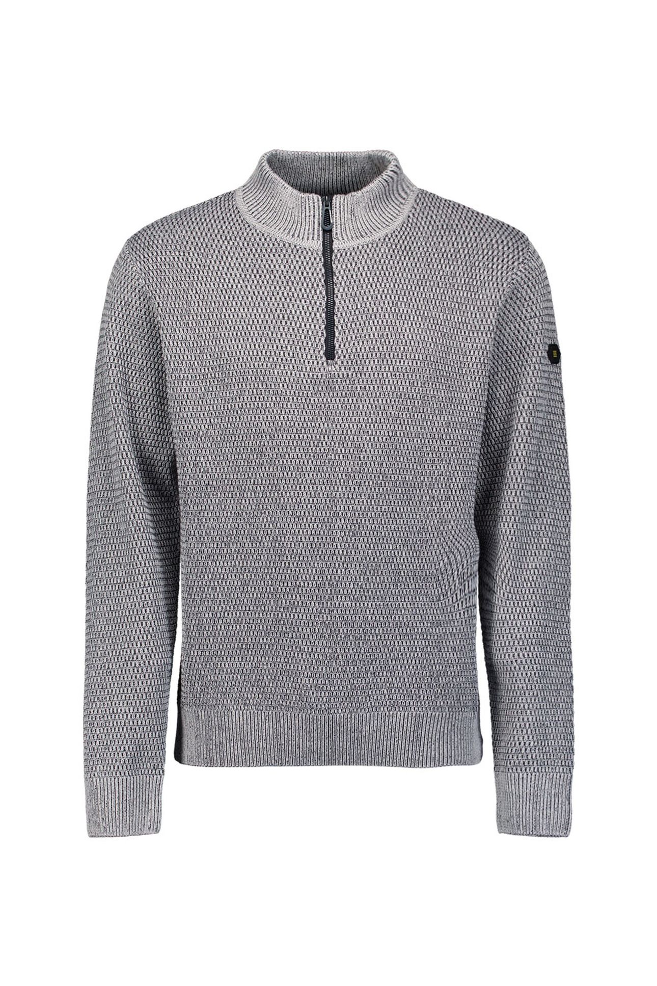 PULLOVER HALF ZIPPER 2 COLOURED MELANGE GREY MELANGE 5