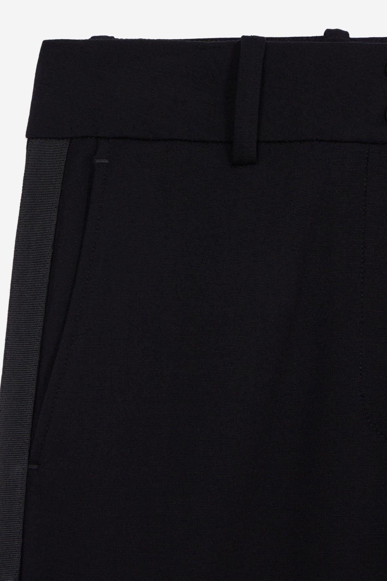 STRAIGHT-LEG TROUSERS WITH SIDE STRIPE DETAIL BLACK 7