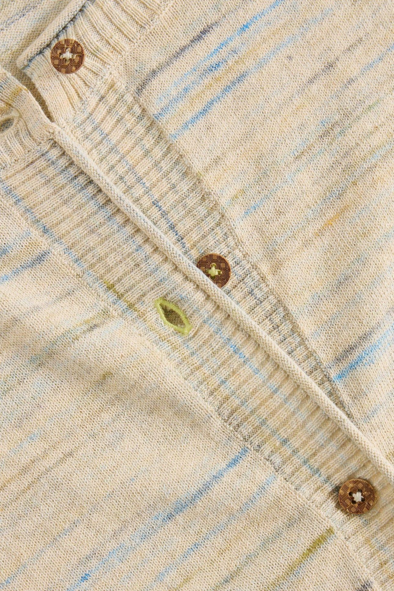 LULU SPACEDYE CARDI NATURAL MULTI 7