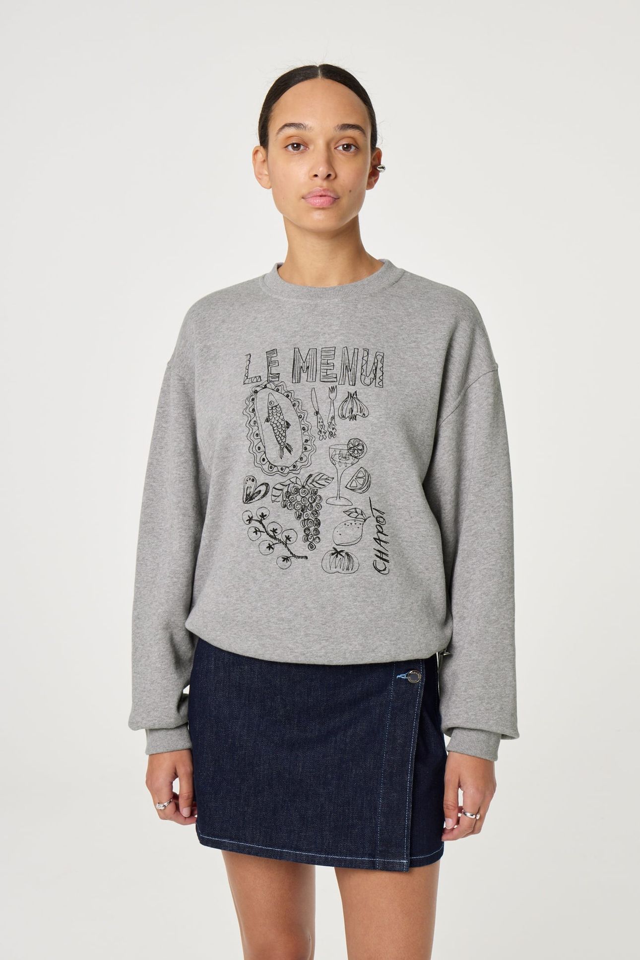 TERRY CHATEAU SWEATER GREY MELANGE 1