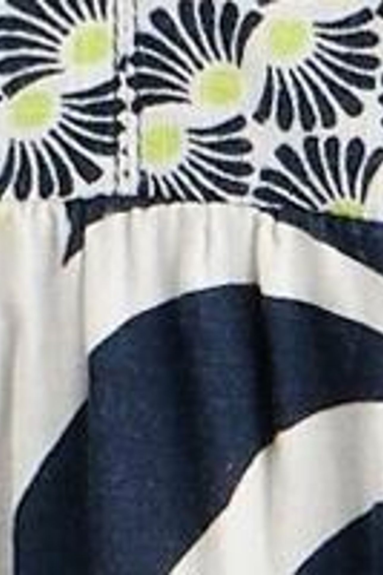 ASH LINEN BLEND TOP NAVY PRINT 6