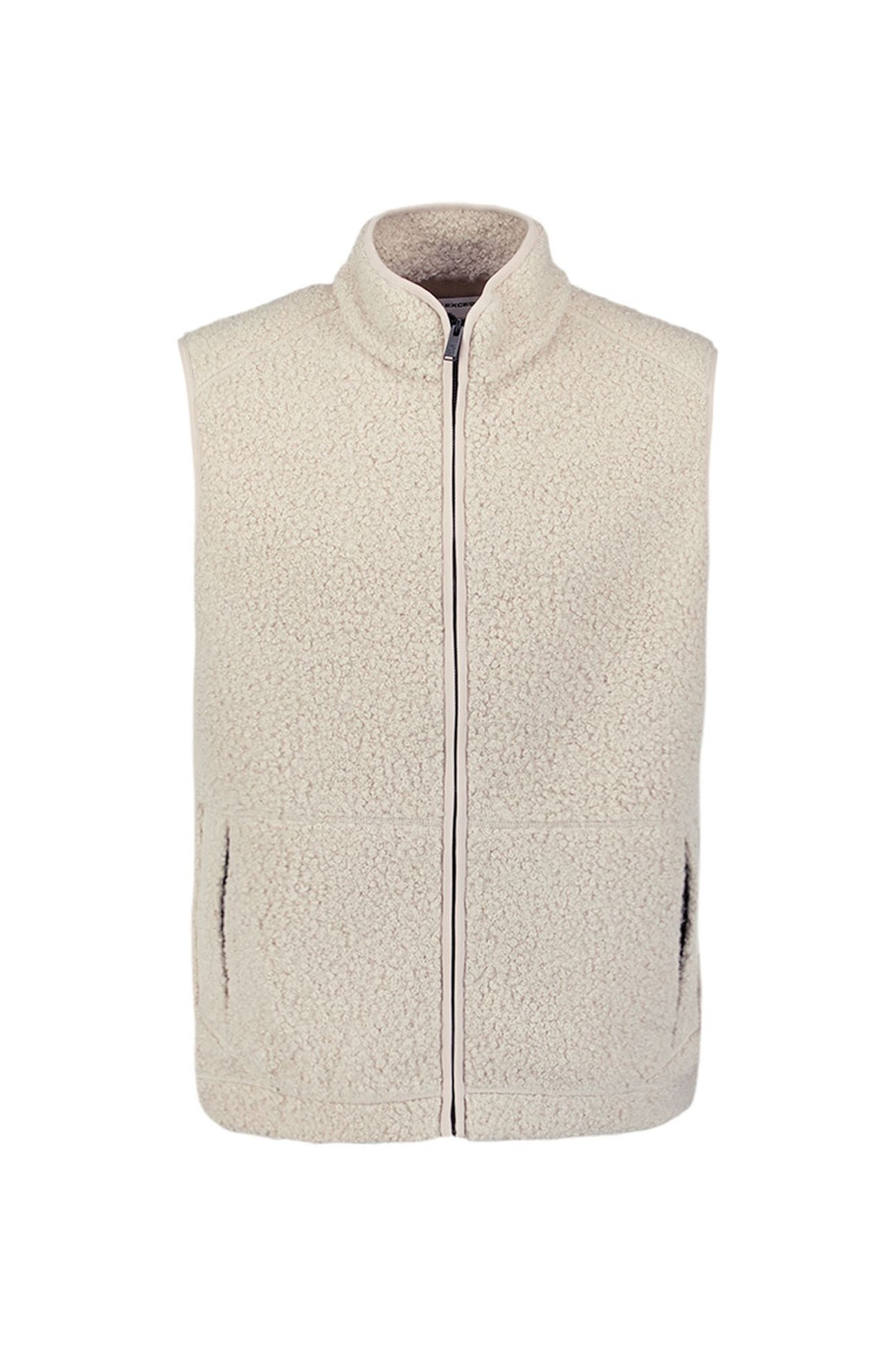 SWEATER VEST FULL ZIP TEDDY SLEEVE LESS SAND 5