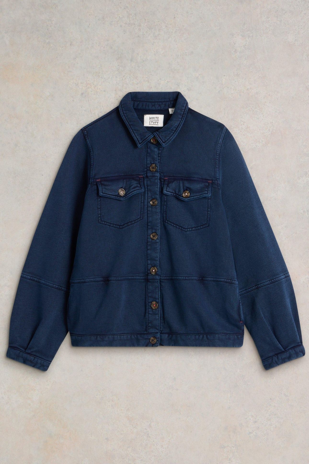 CAMILLE JERSEY JACKET MID DENIM 4