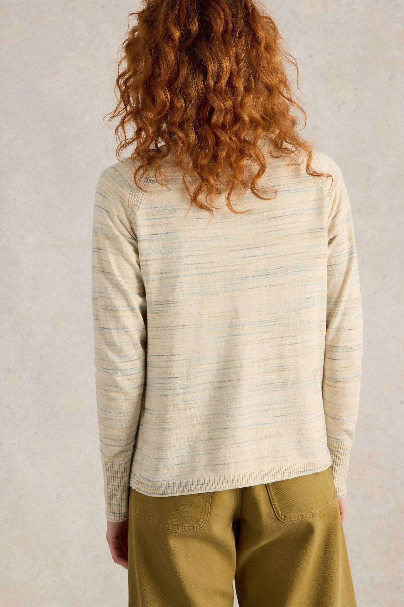 LULU SPACEDYE CARDI NATURAL MULTI 3