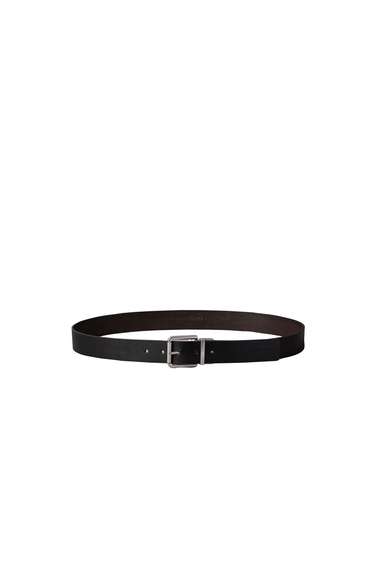 CASUAL ROLLER BUCKLE BELT BLACK/DARK BROWN/ANTIQUE SILVER 3