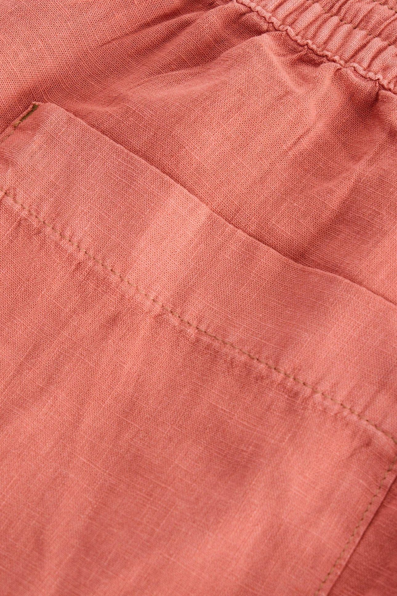 ELLE LINEN BLEND TROUSER MID RED 5
