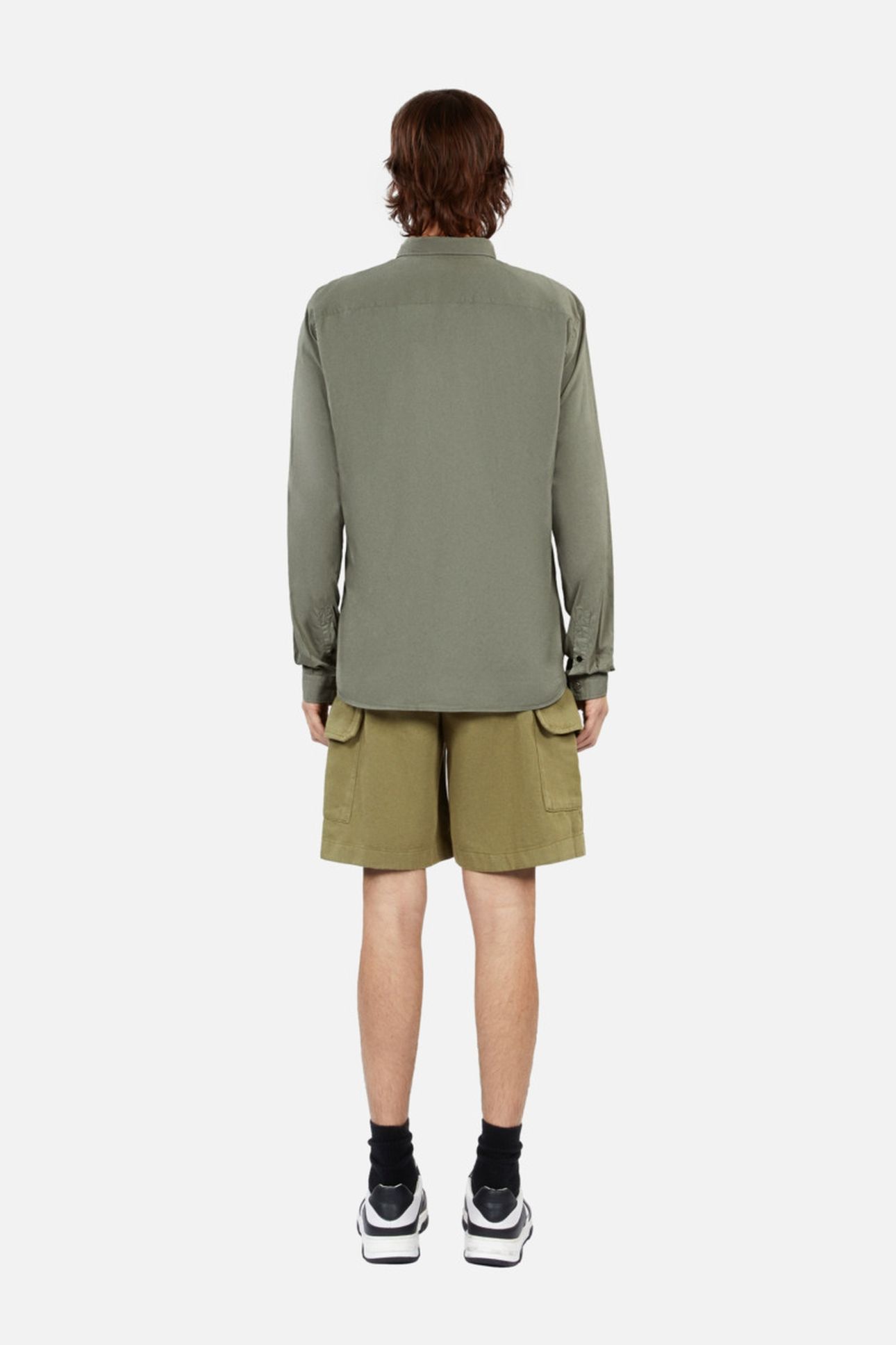 LONG-SLEEVED SHIRT WITH CLASSIC COLLAR WOOD KAKI 4