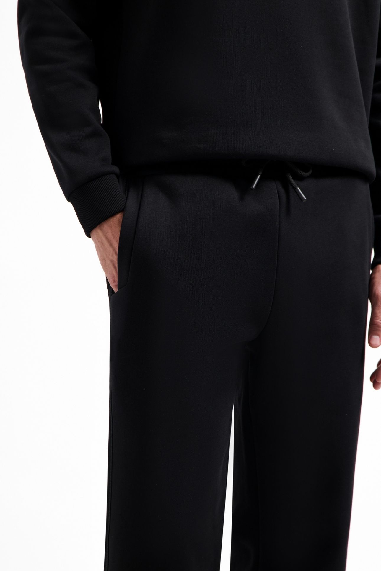 PANTS RELAX FIT BRUSHED INSIDE BLACK 7