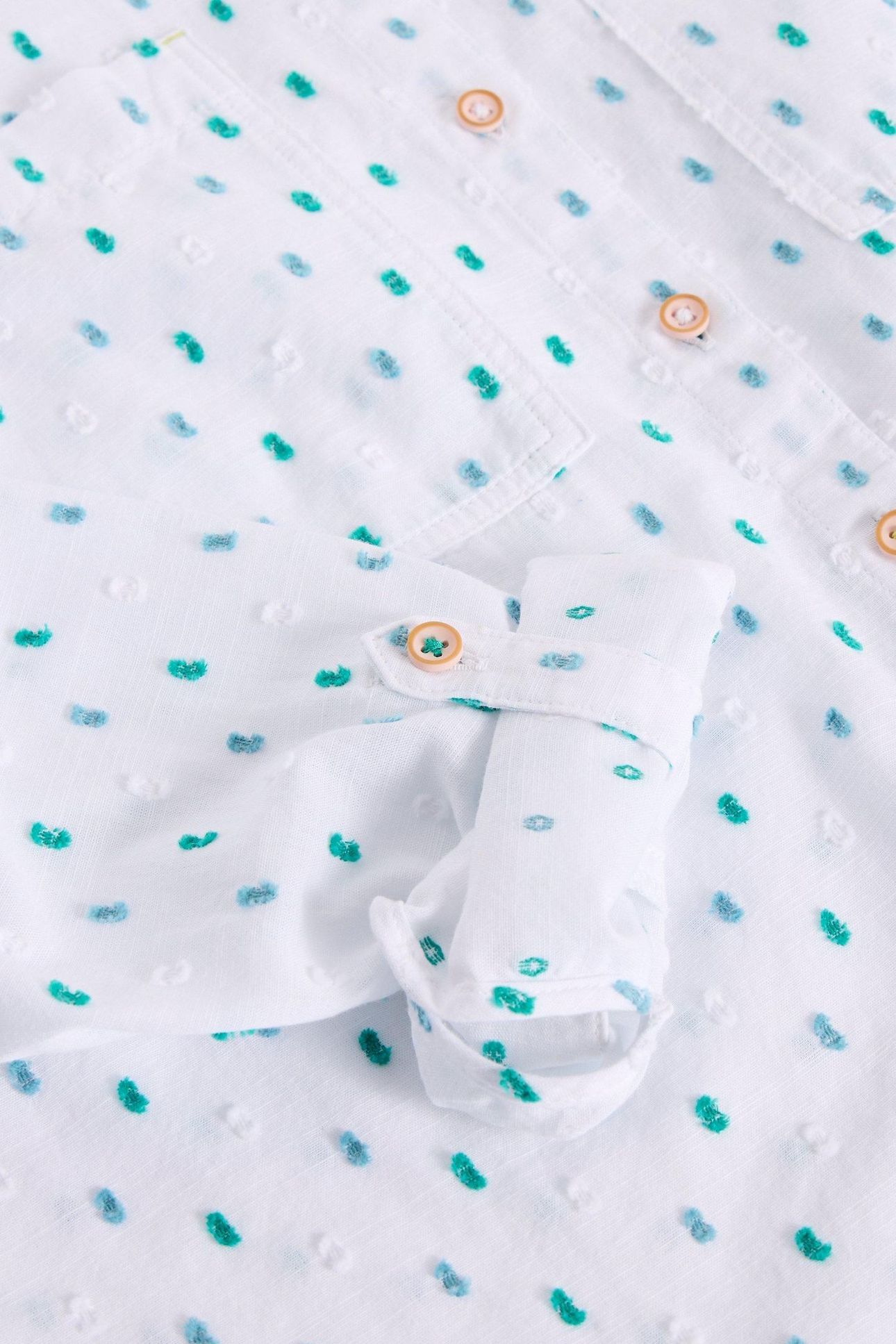 SOPHIE LONGLINE COTTON SHIRT IVORY MULTI 7