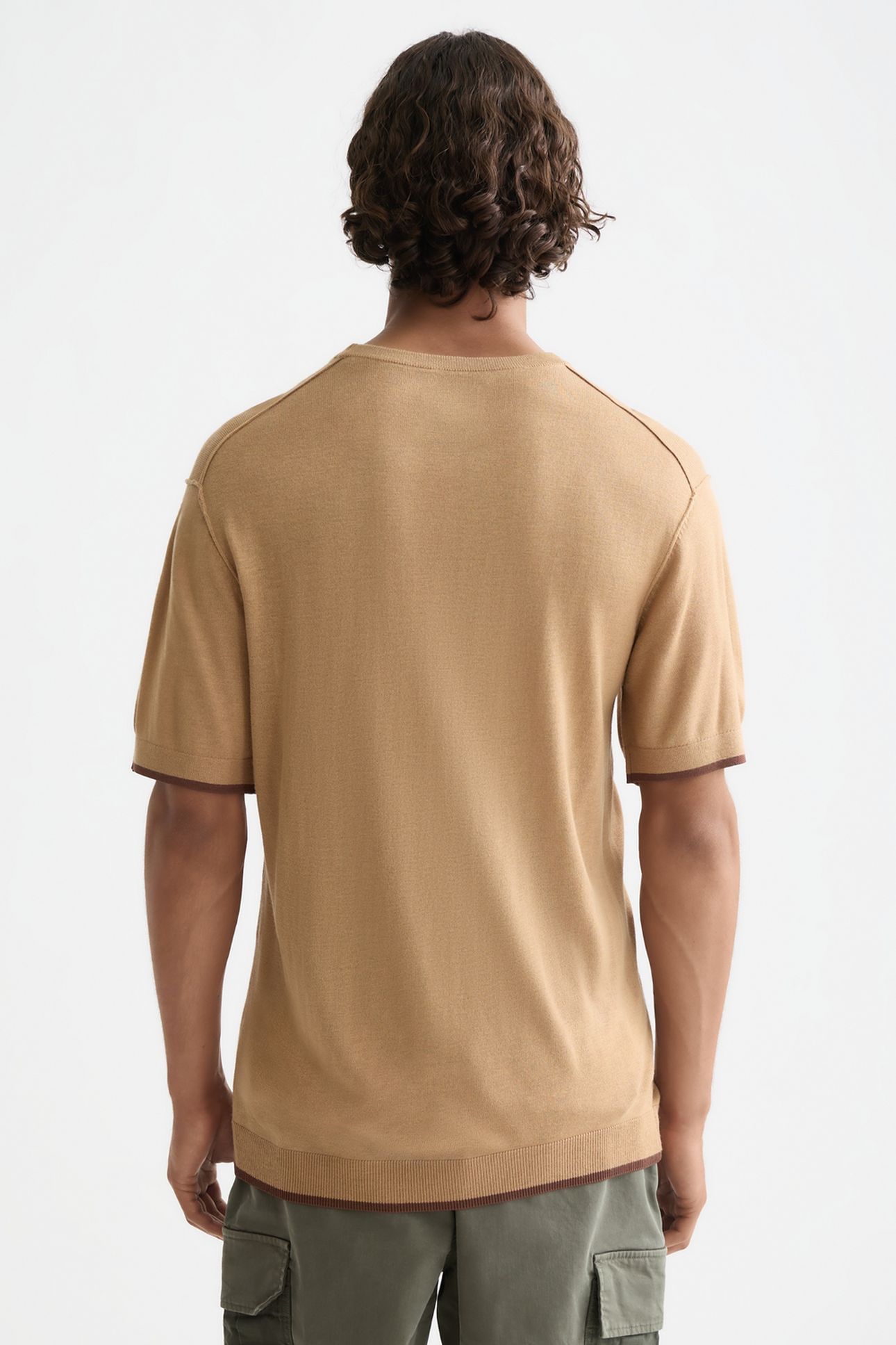 KNITTED RELAXED FIT T-SHIRT TANNIN 3