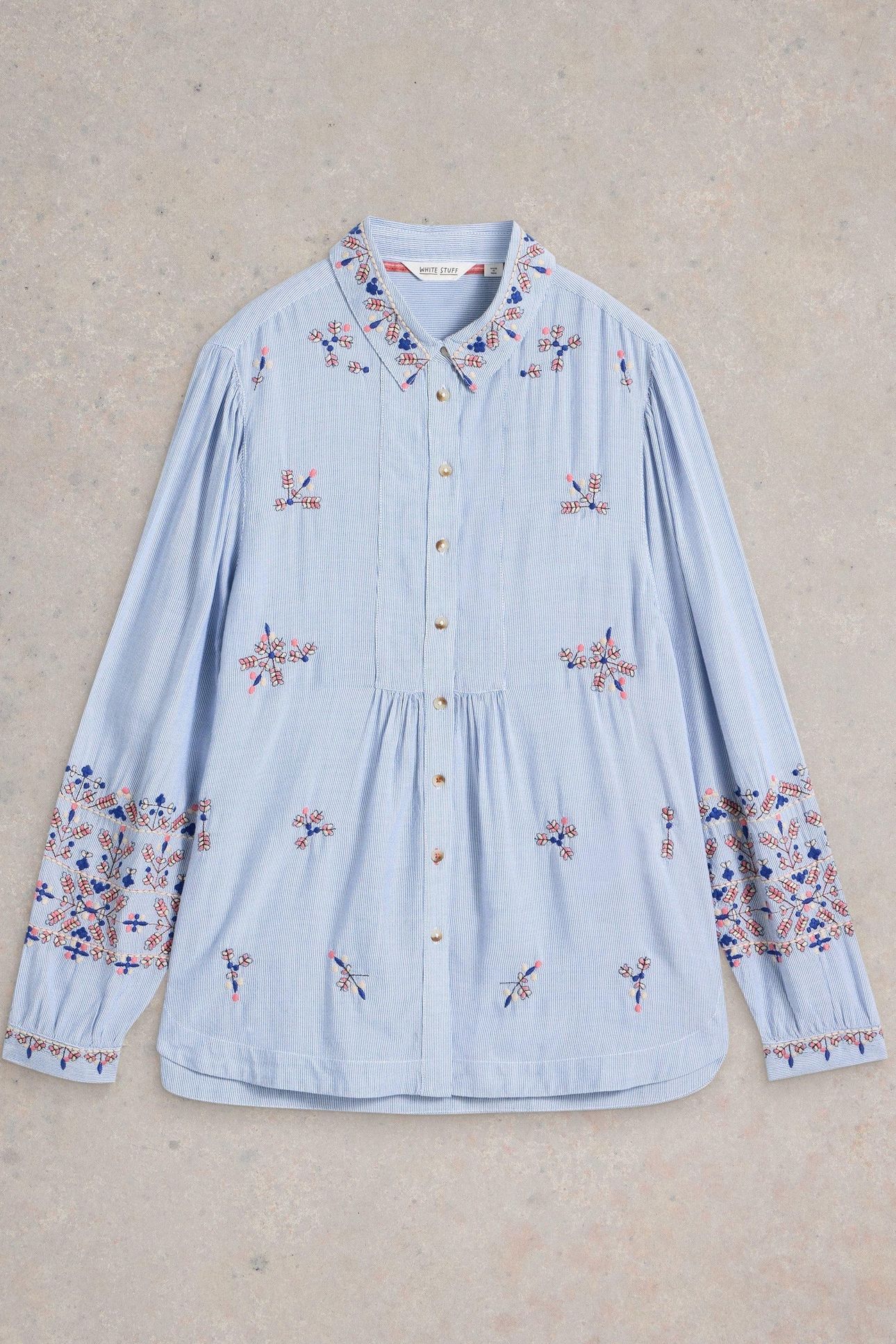 GERI EMBROIDERED SHIRT BLUE MULTI 4