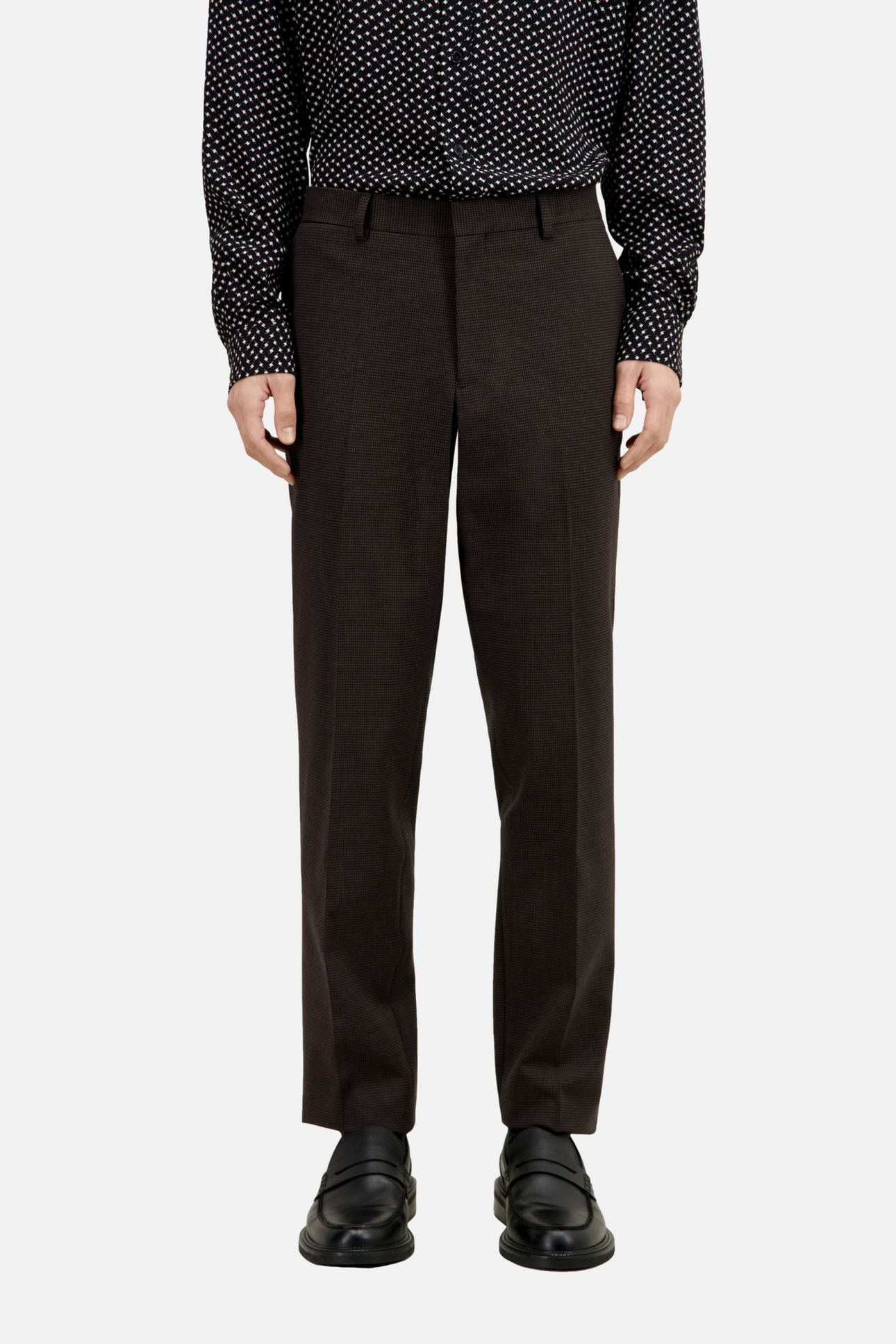 CLASSIC SUIT TROUSERS BROWN/BLACK 1