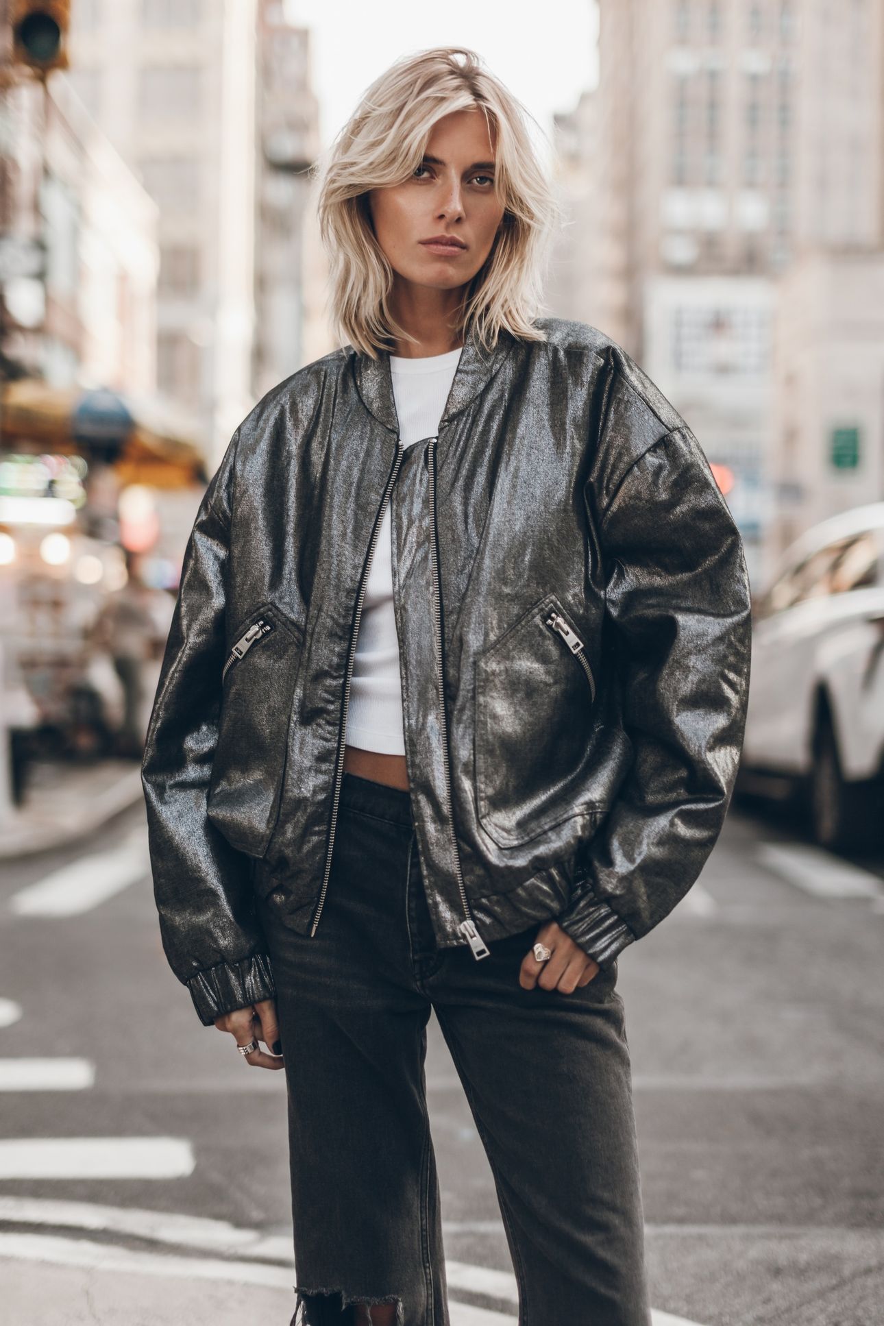 THE SILVER BOMBER JACKET SILVER 1