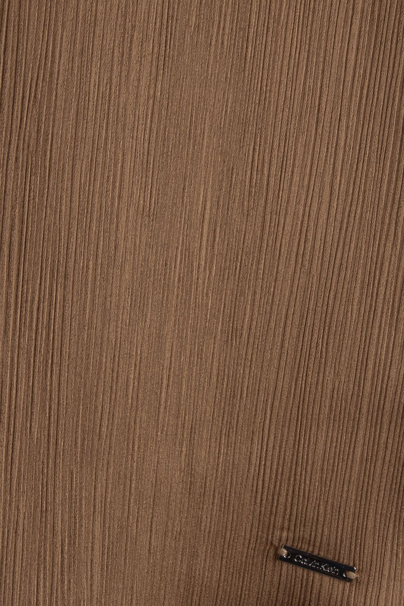 PLISSE V NECK SHIRT EXECUTIVE BROWN 5