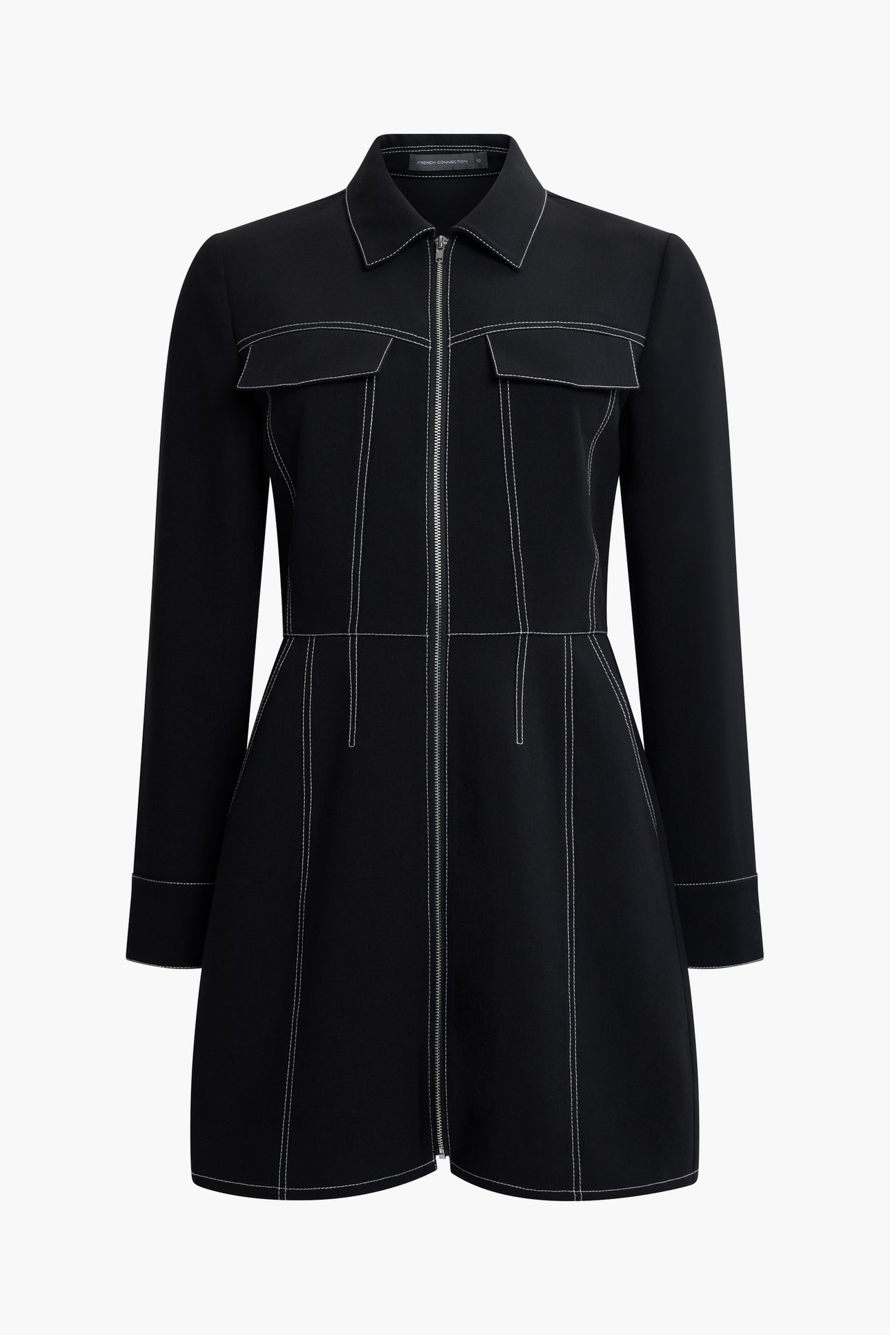 AZRA TWILL MINI DRESS BLACK 3