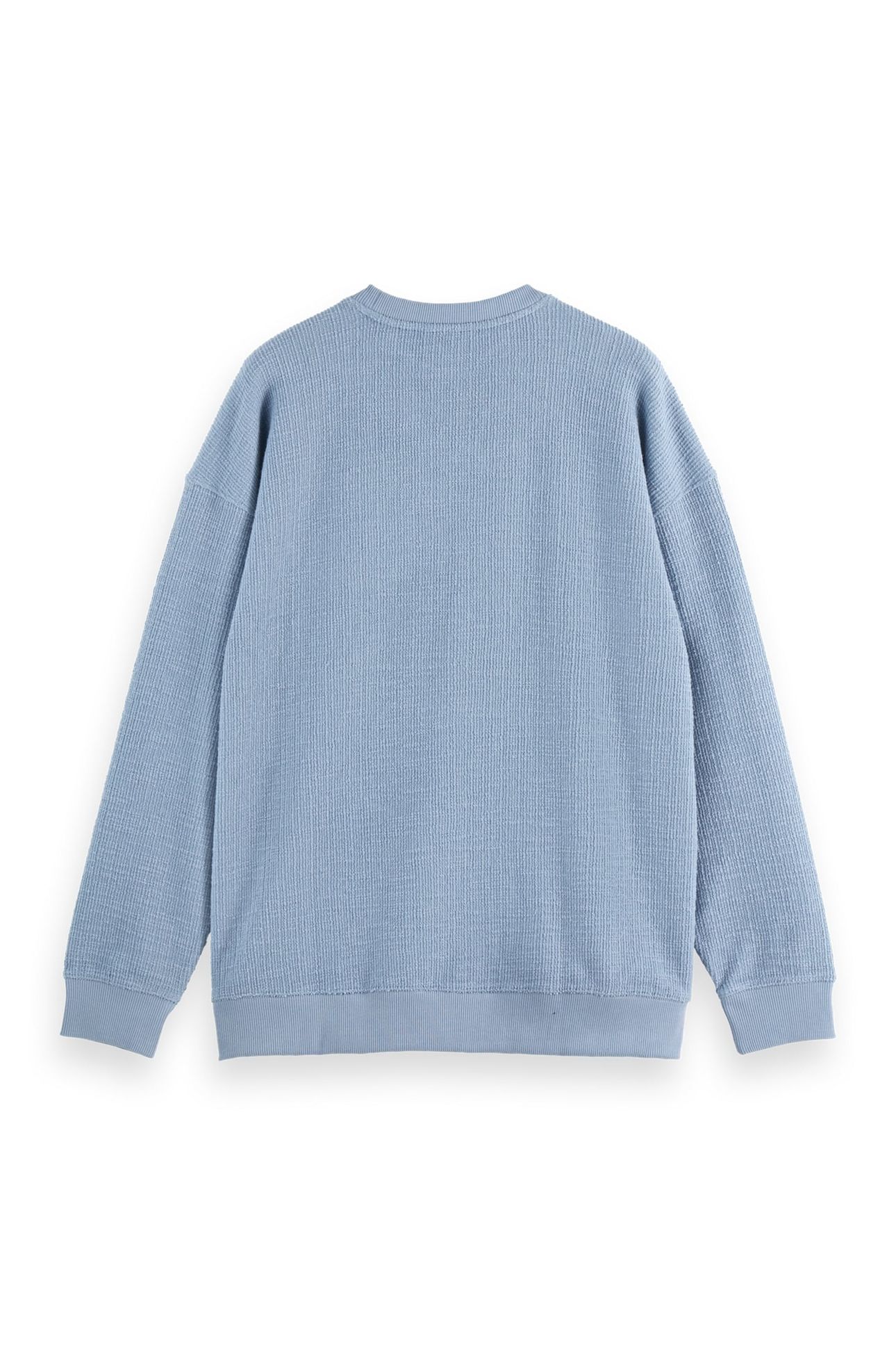 TEXTURED SWEATSHIRT FADED DENIM 4