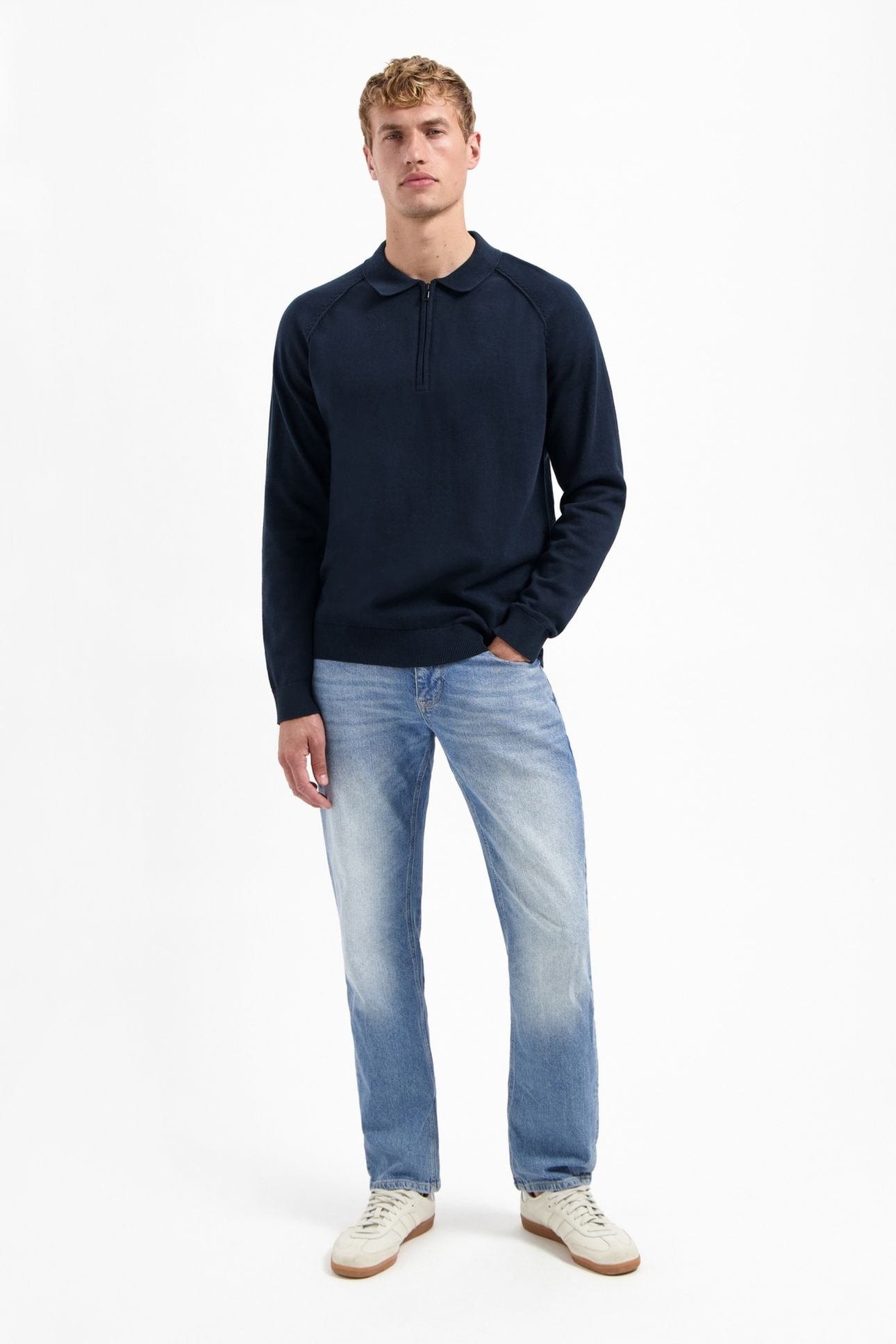 PULLOVER POLO HALF ZIP SOLID NIGHT 1