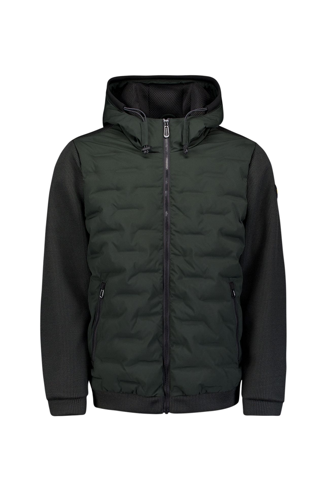 JACKET SHORT FIT SEALED HOODED KNITTED MIX DARK STEEL 5