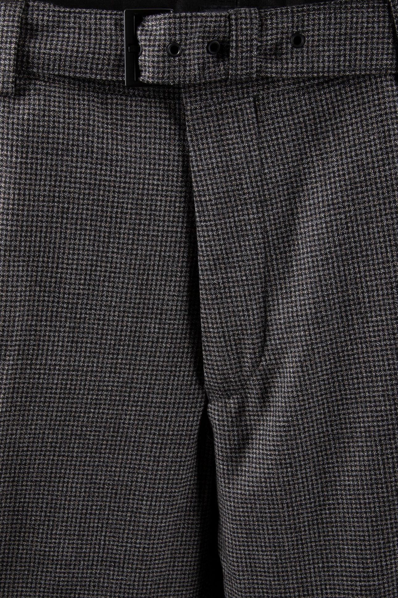 SUIT TROUSERS WITH BELT BLACK GREY 4