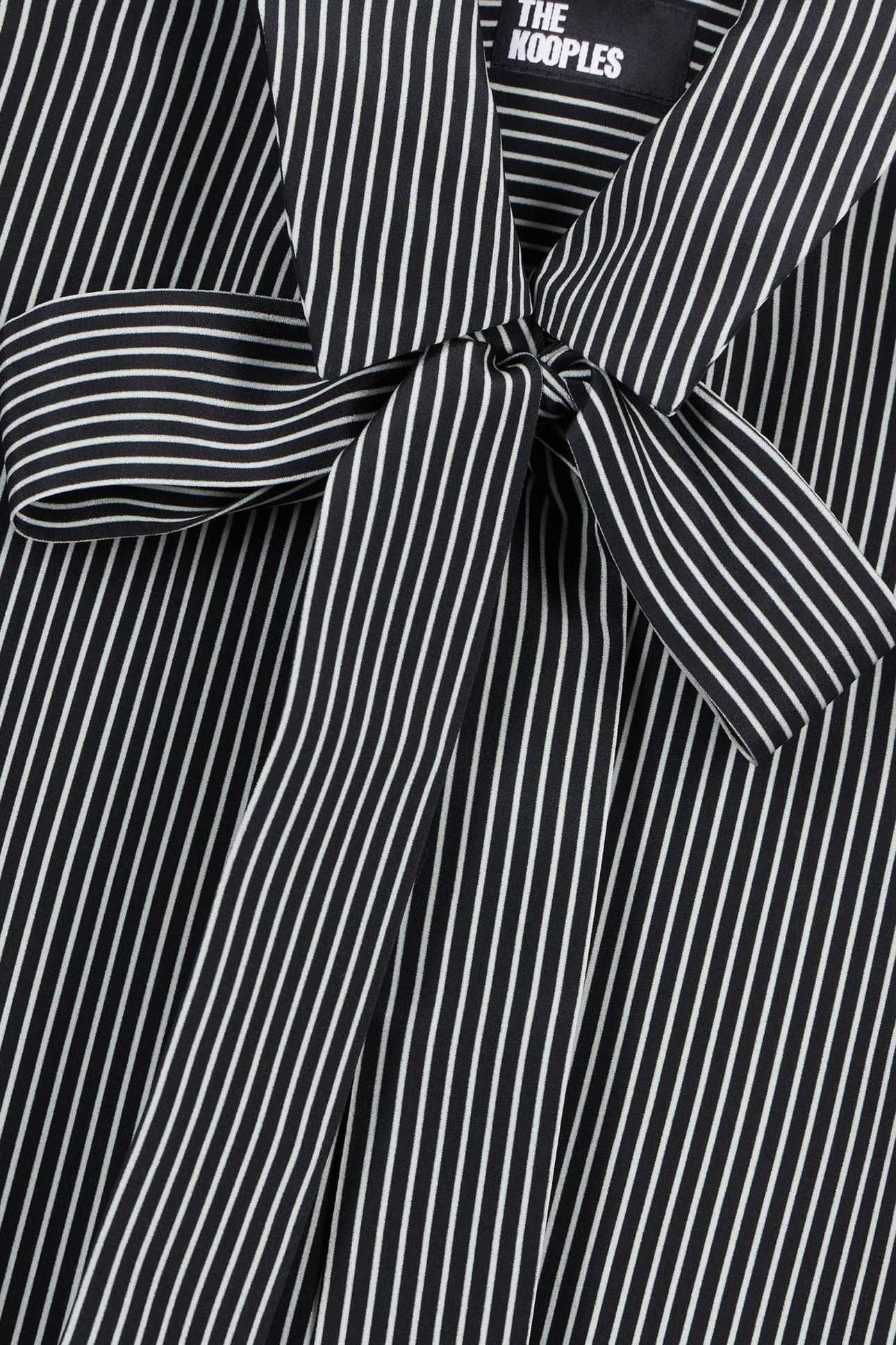 LONG-SLEEVED SHIRT WITH A VALANCED CARDIGAN BLACK WHITE 5