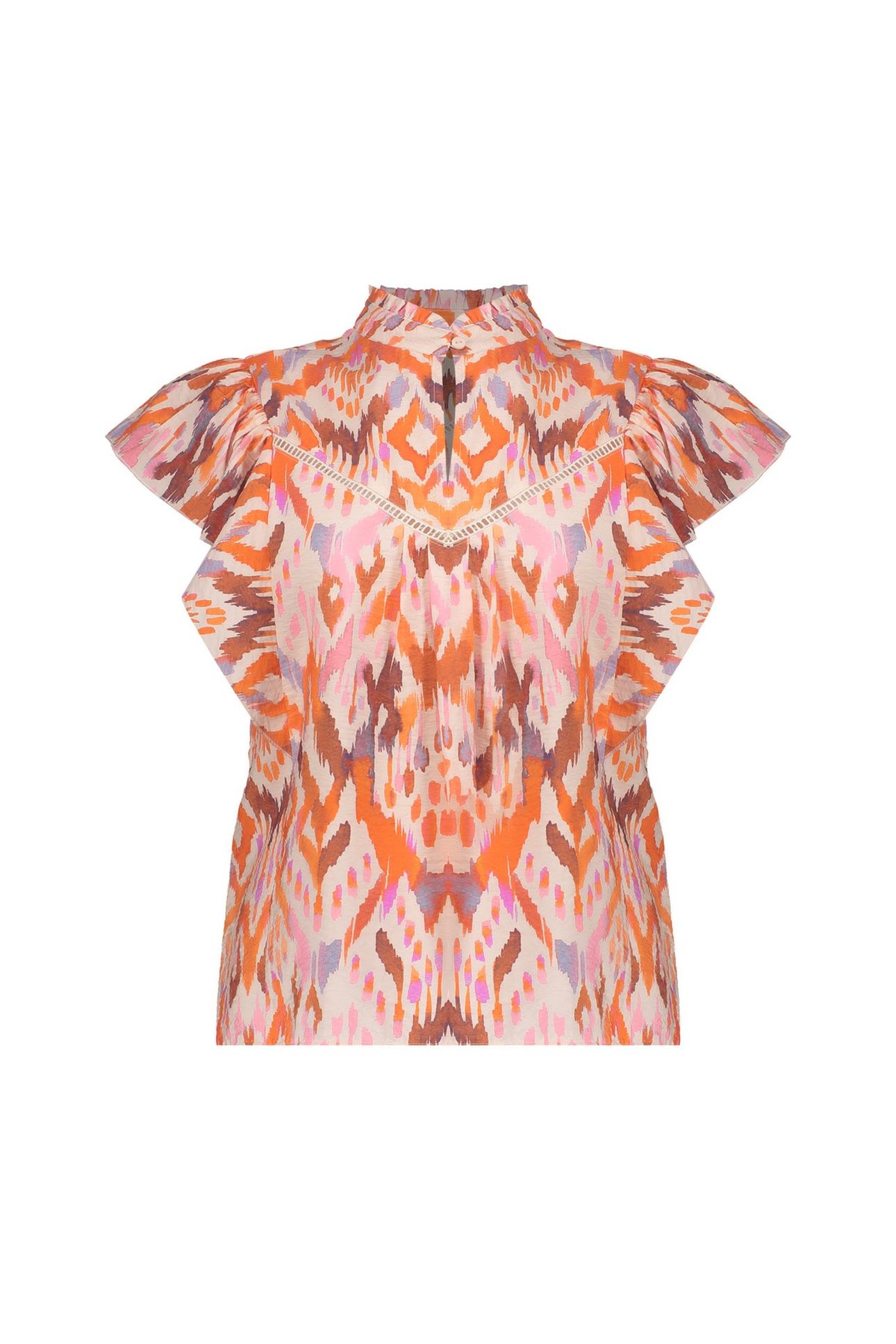TOP ECRU/MANDARINE RED/LILA 1