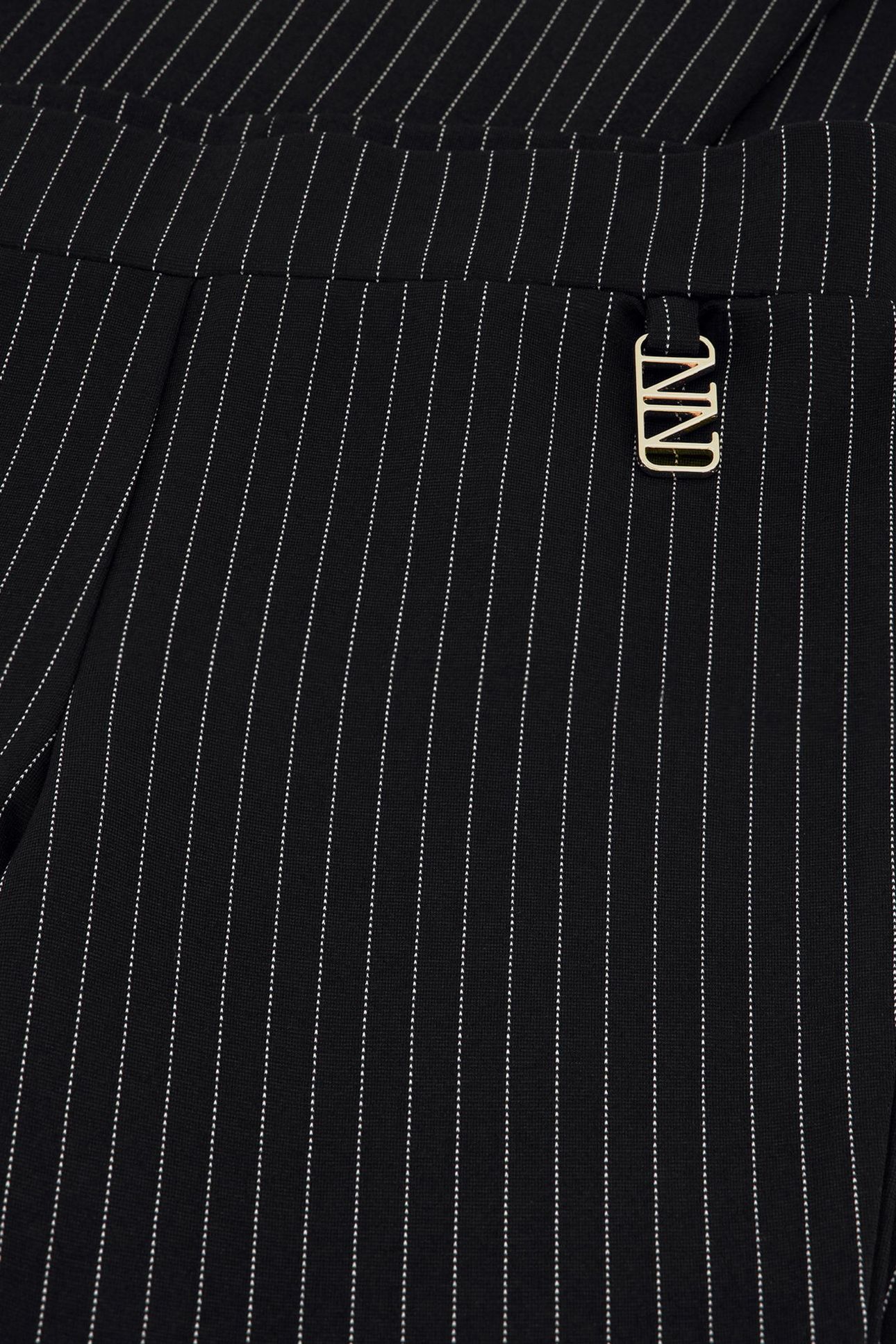 JANE PINSTRIPE FLARED PANTS BLACK 3