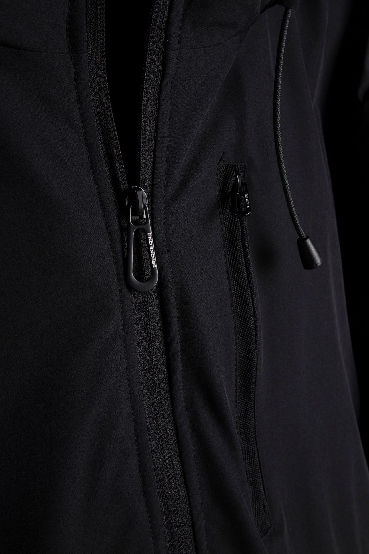 JACKET SHORT FIT HOODED PADDED BLACK 4