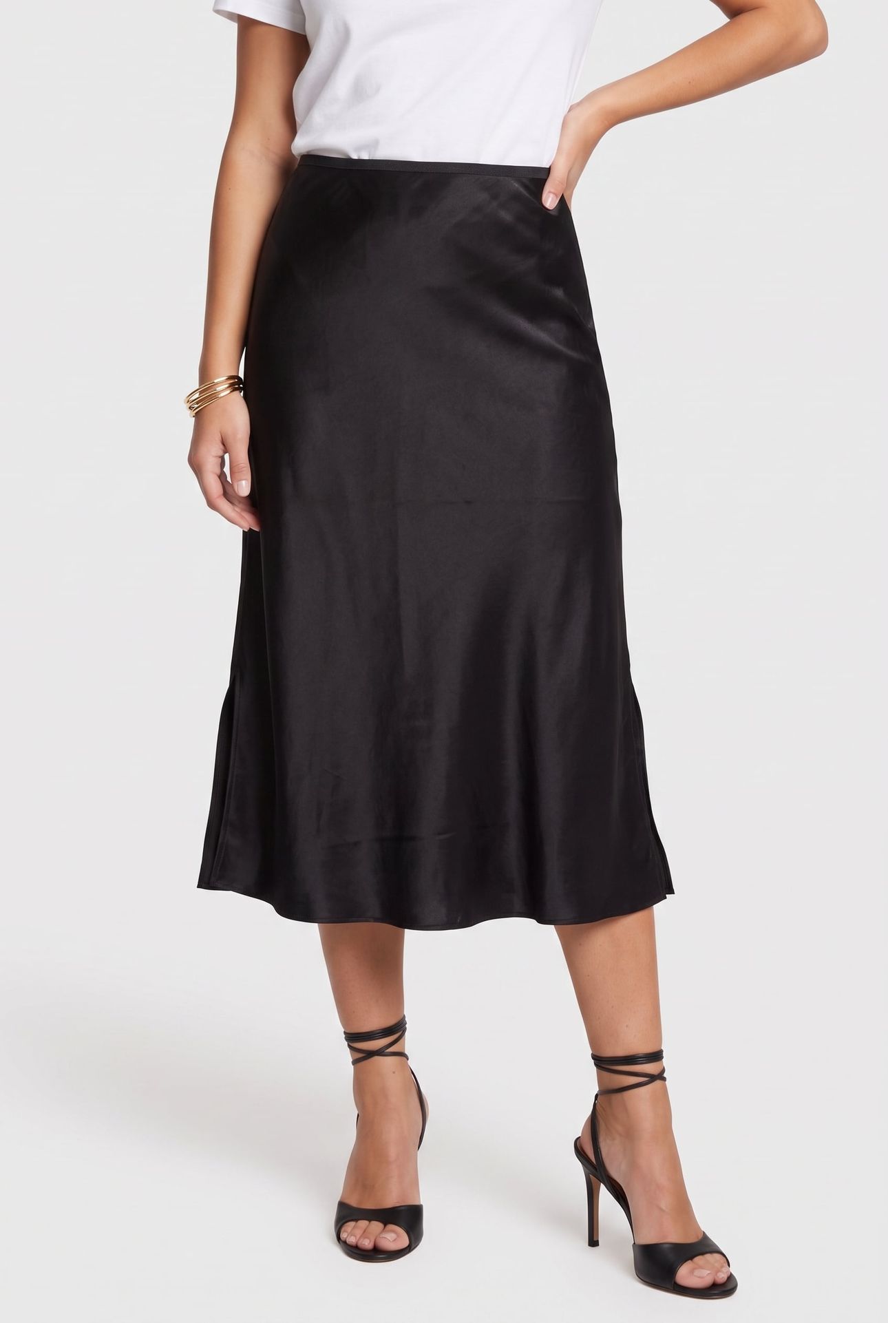 JOANIE SLIT SKIRT BLACK 1
