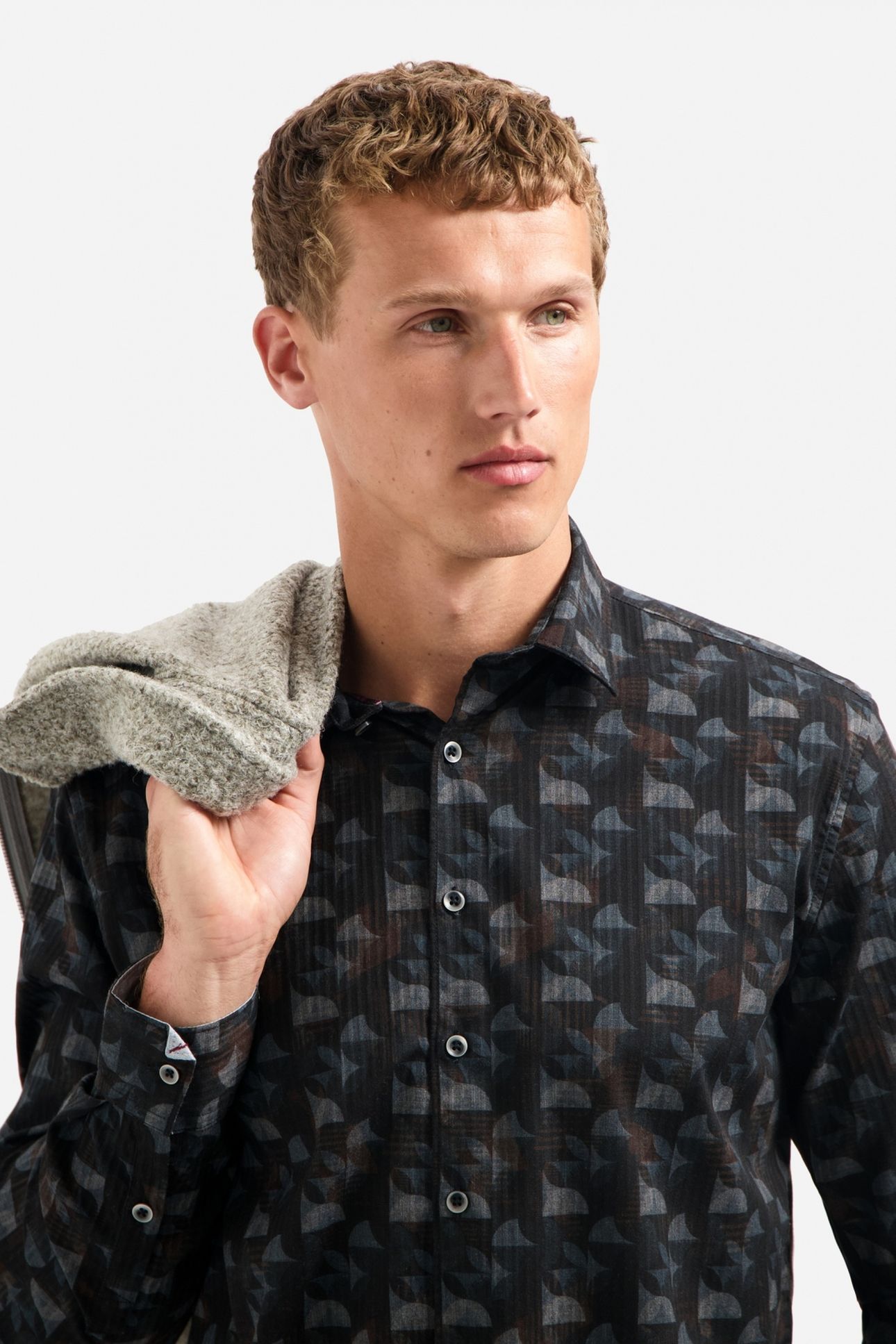 SHIRT ALLOVER PRINTED STRUCTURE STRIPE NIGHT 2