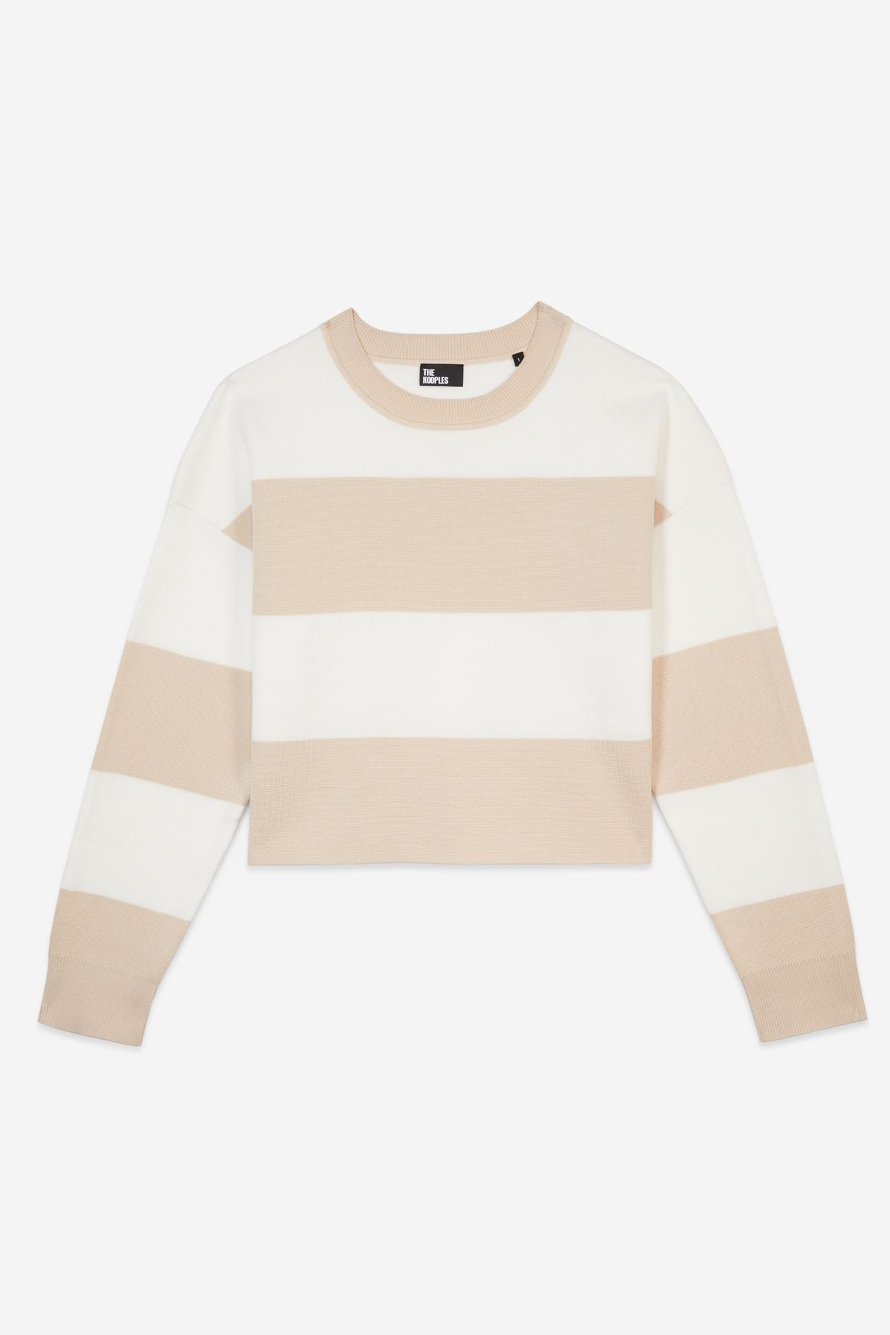 PULL RAYE BICOLOR BEIGE ECRU 6
