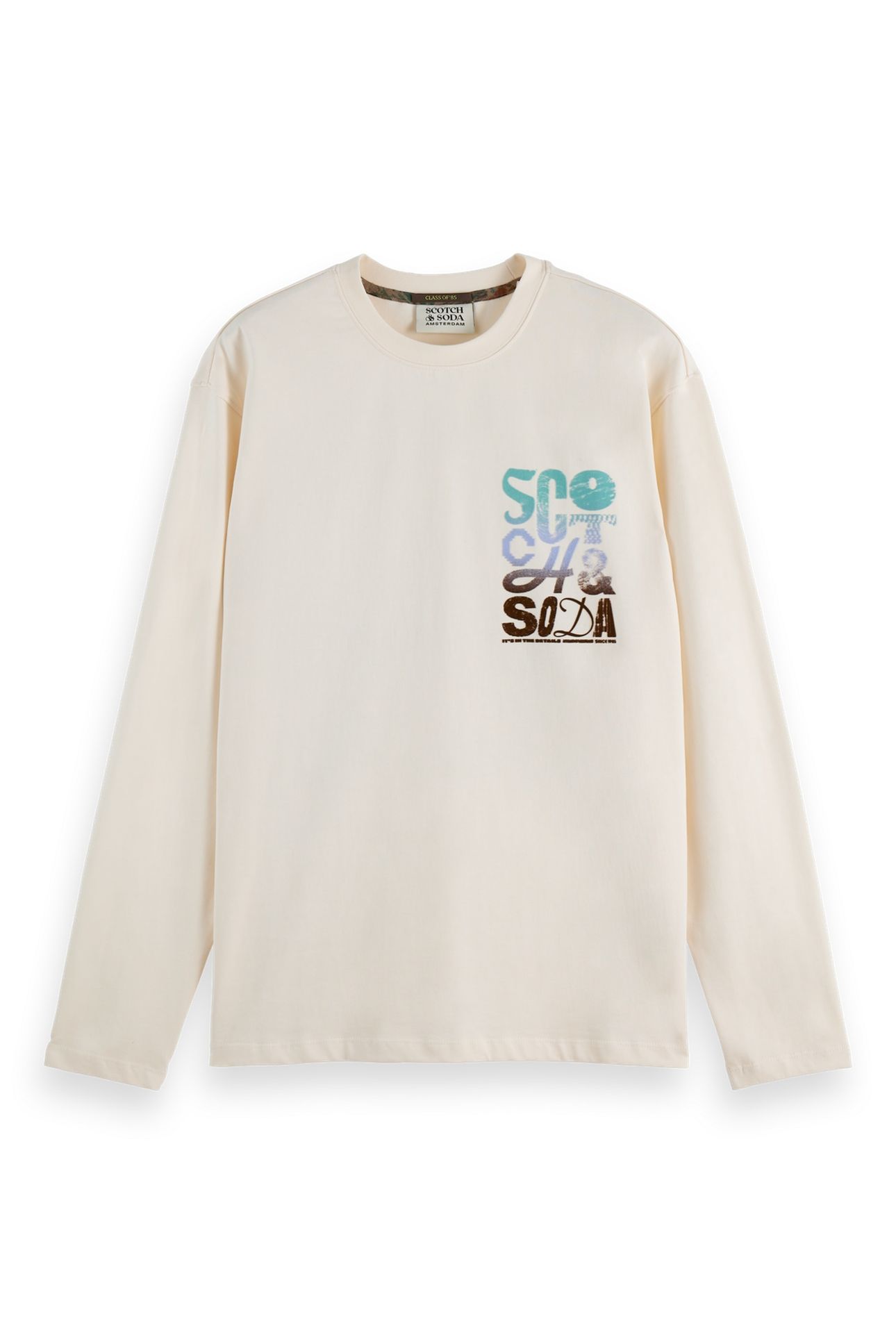 RELAXED FIT ARTWORK T-SHIRT LS EGGNOG 4