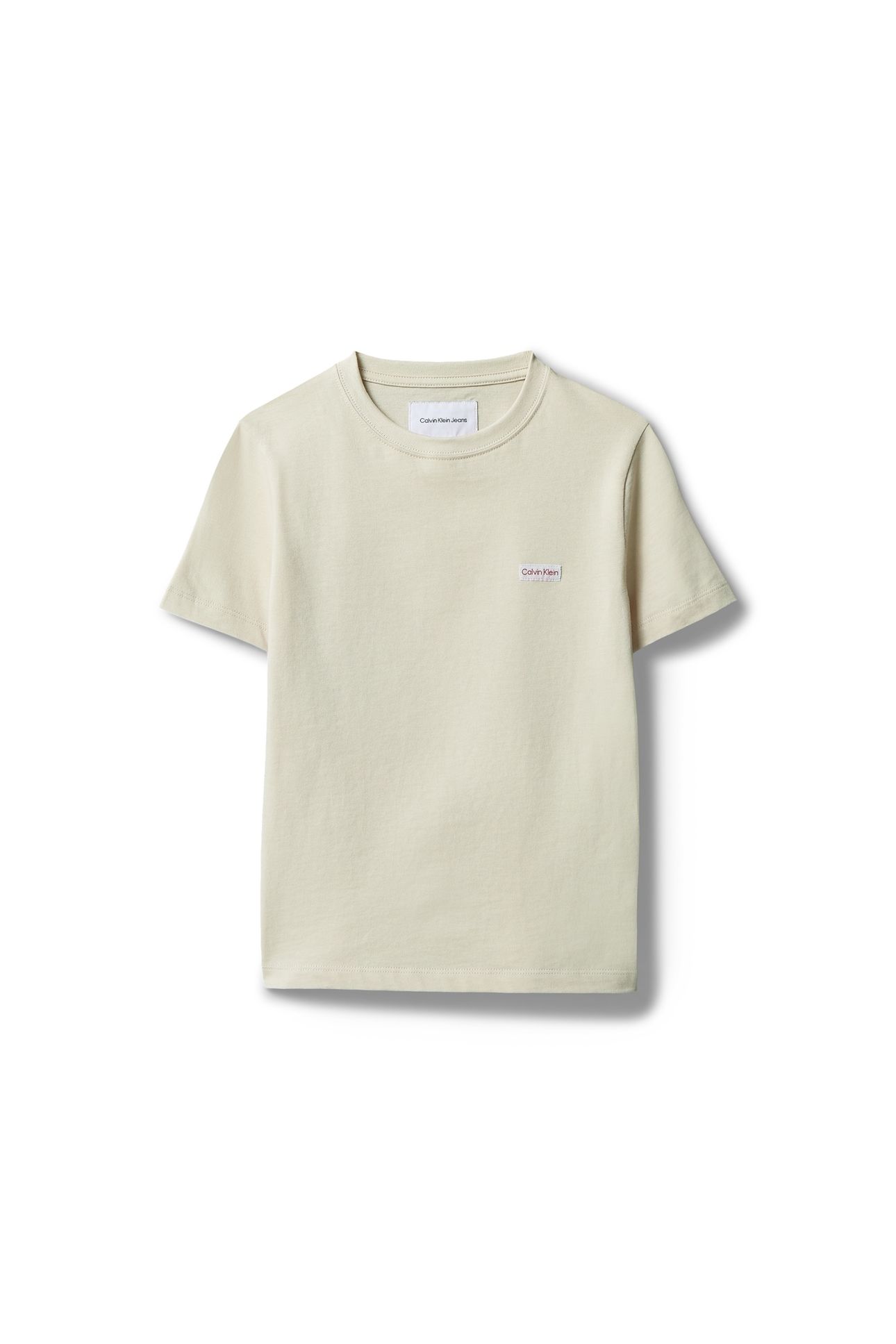 BOYS LOGO LABEL SHORT SLEEVE T-SHIRT OATMEAL 4