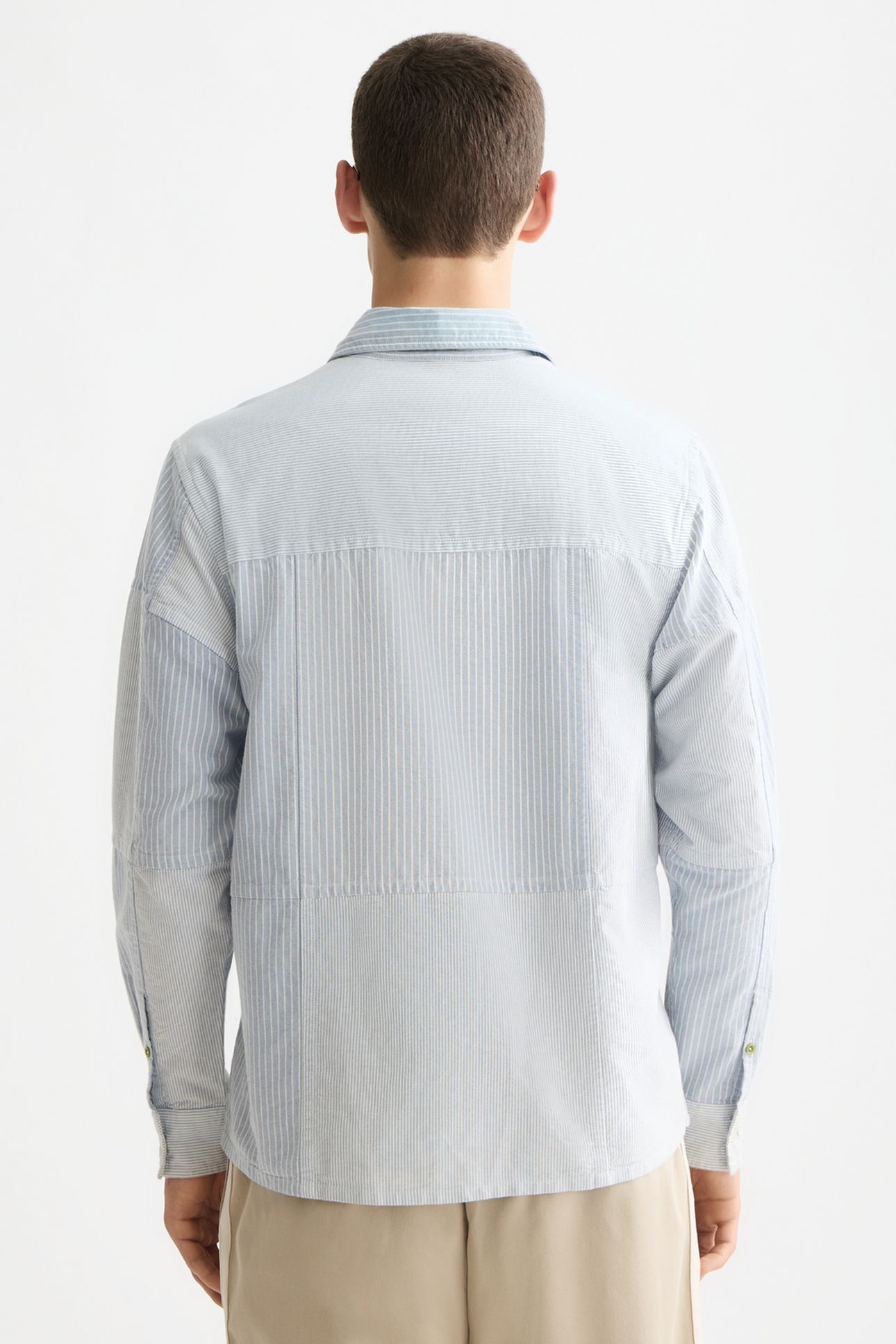 PATCHWORK RELAXED-FIT OXFORD SHIRT BLUE / BLUE STRIPE 2