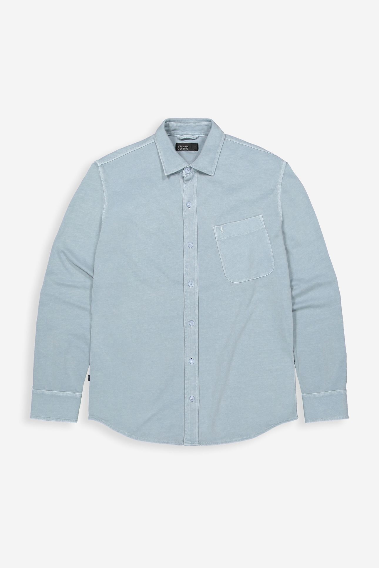 AIDAN PEACHED JERSEY SHIRT HORIZON BLUE 3