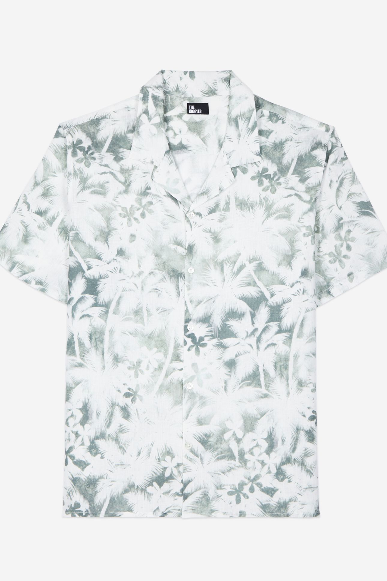 SHORT-SLEEVED SHIRT WITH SHARK COLLAR WHITE-KAKI 5