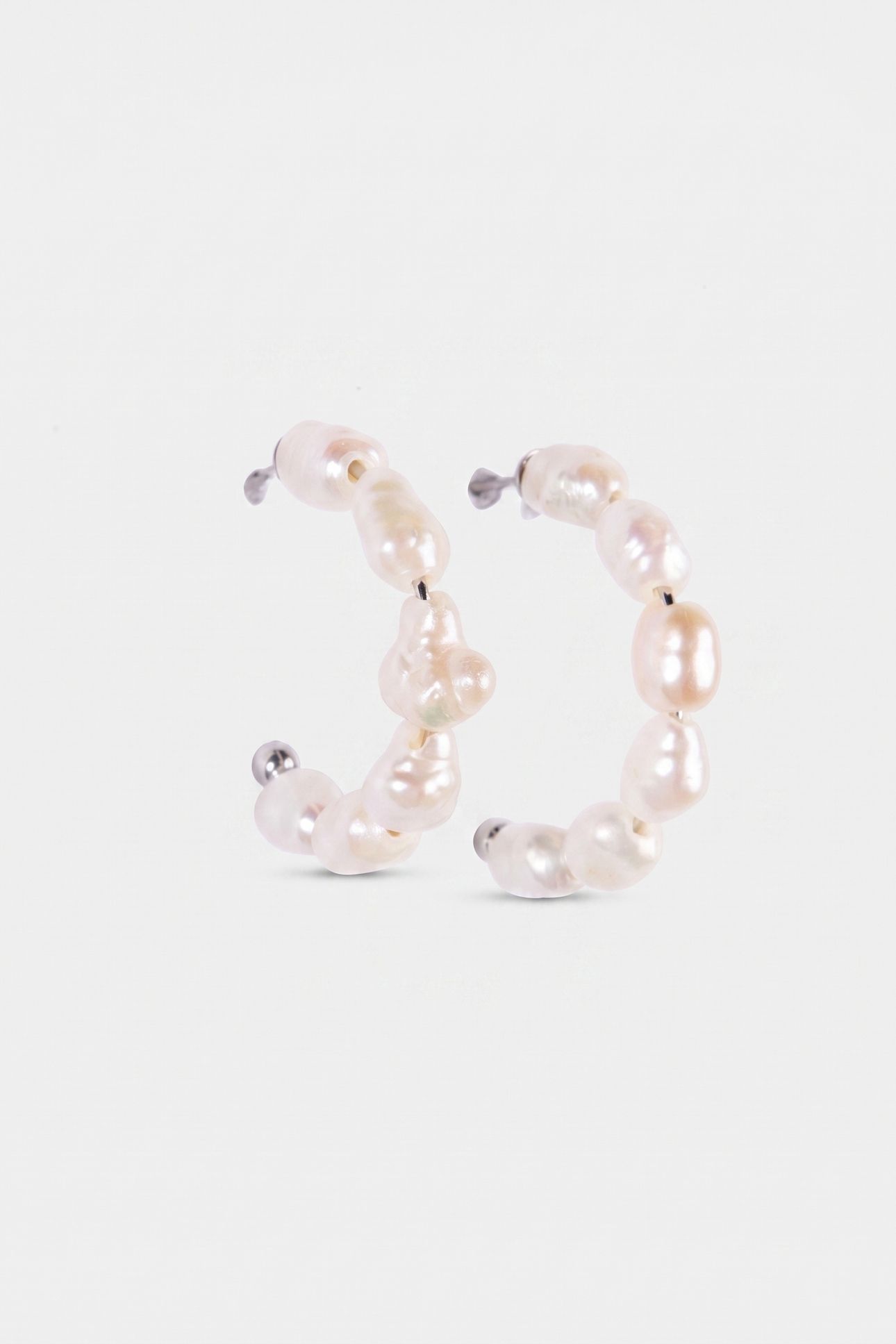 ORGANIC PEARL PERLENOHRRINGE SILVER 3