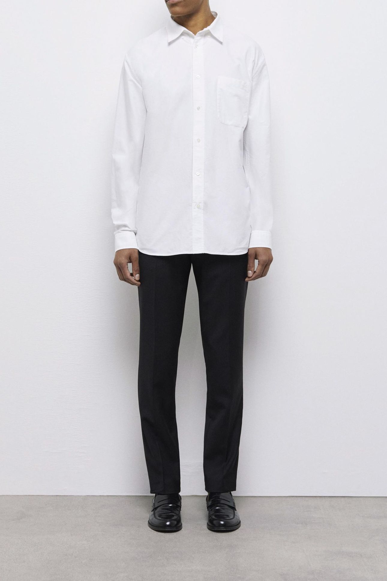 LONG-SLEEVED SHIRT WITH CLASSIC COLLAR WHITE 2