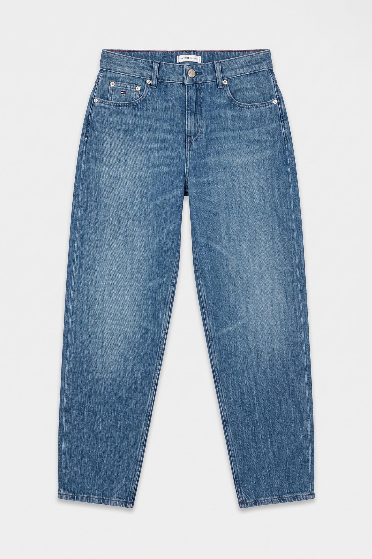 GIRLS BARREL WASHED JEANS DENIM MEDIUM SOFT 1