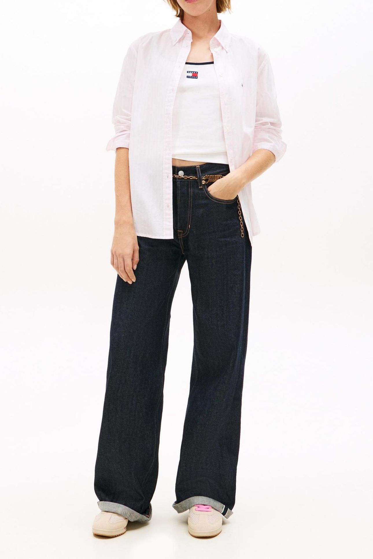 REGULAR POPLIN SHIRT PEARLY PINK/STRIPE 2