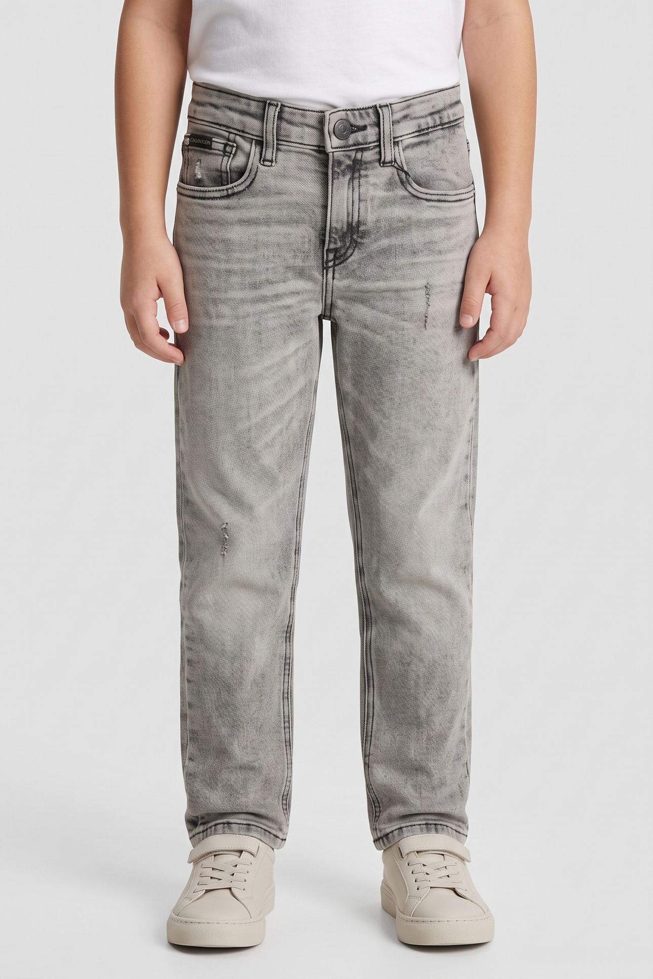 BOYS REGULAR STRAIGHT JEAN STONE GREY WASH 1