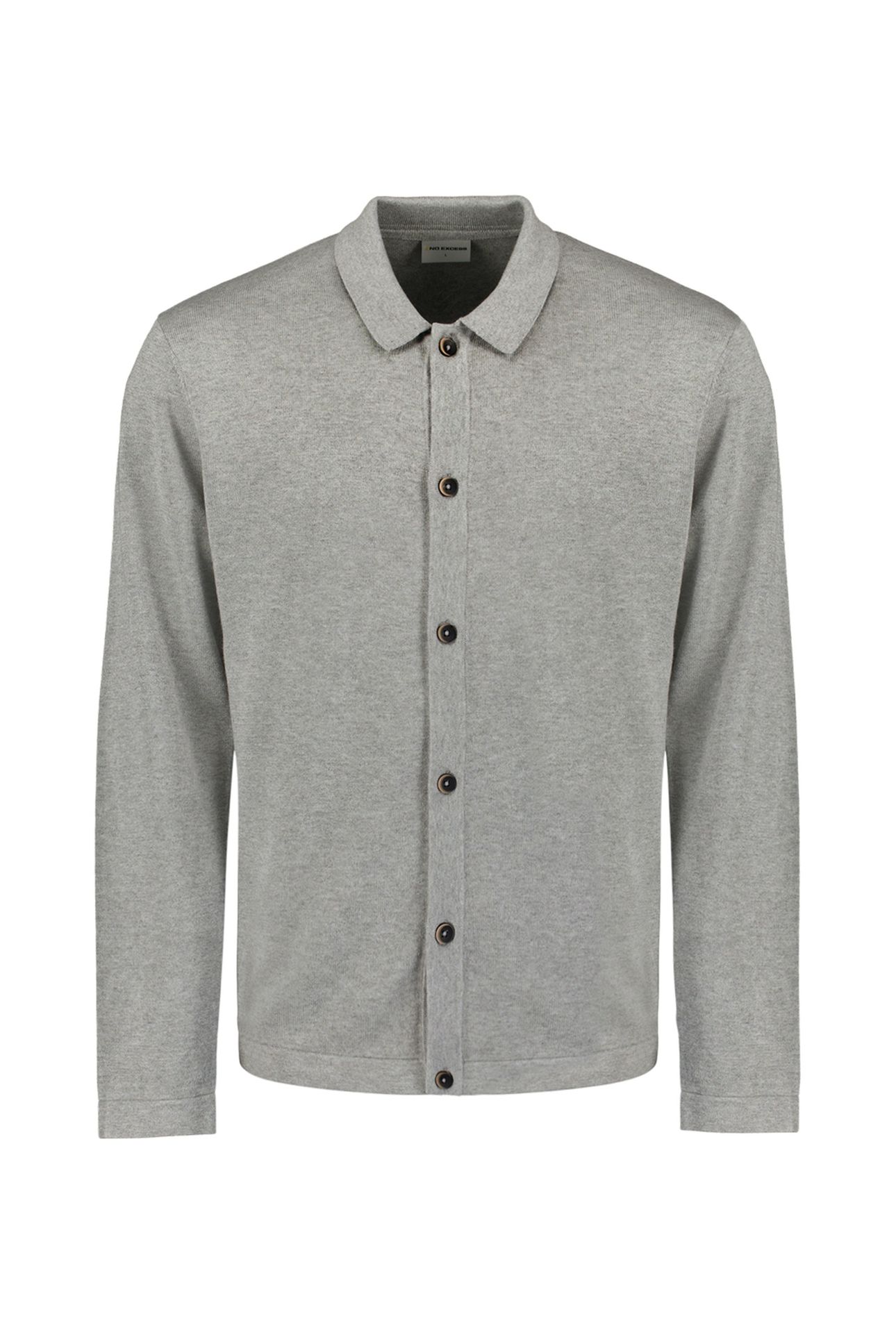 PULLOVER FULL BUTTON POLO GREY MELANGE 5