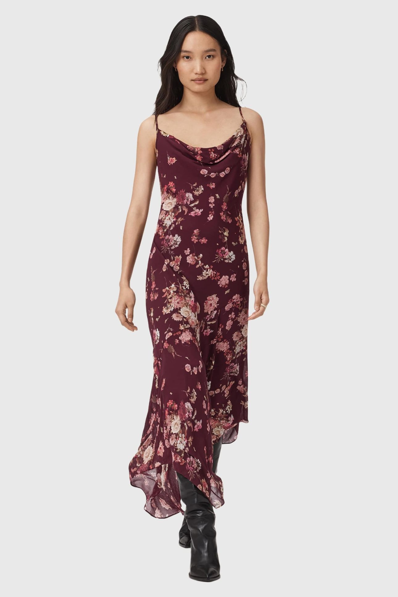 CHARLOTTE DRESS ARMADA WINE RED 3
