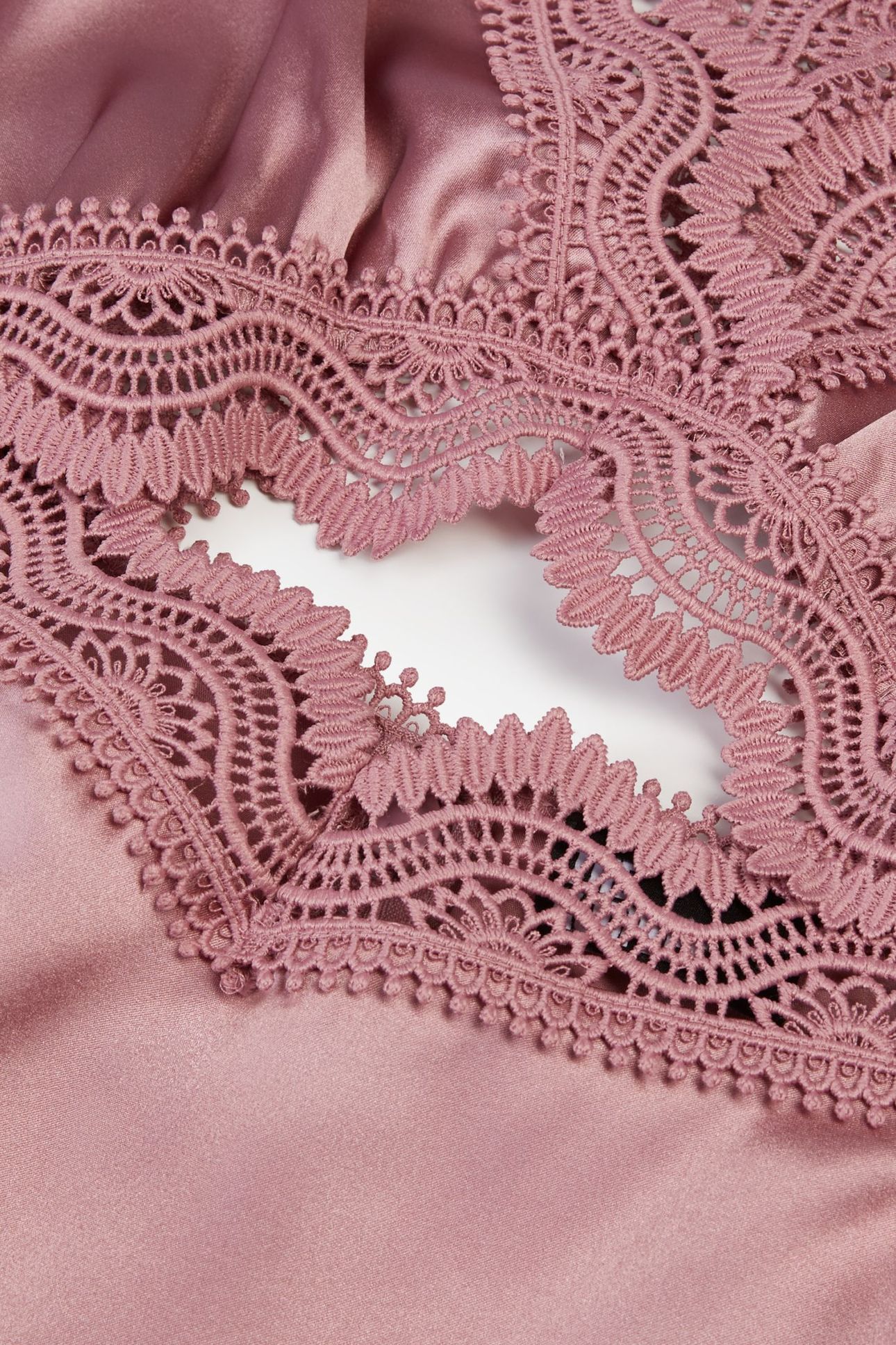 SILK TOP WITH GUIPURE PINK WOOD 6