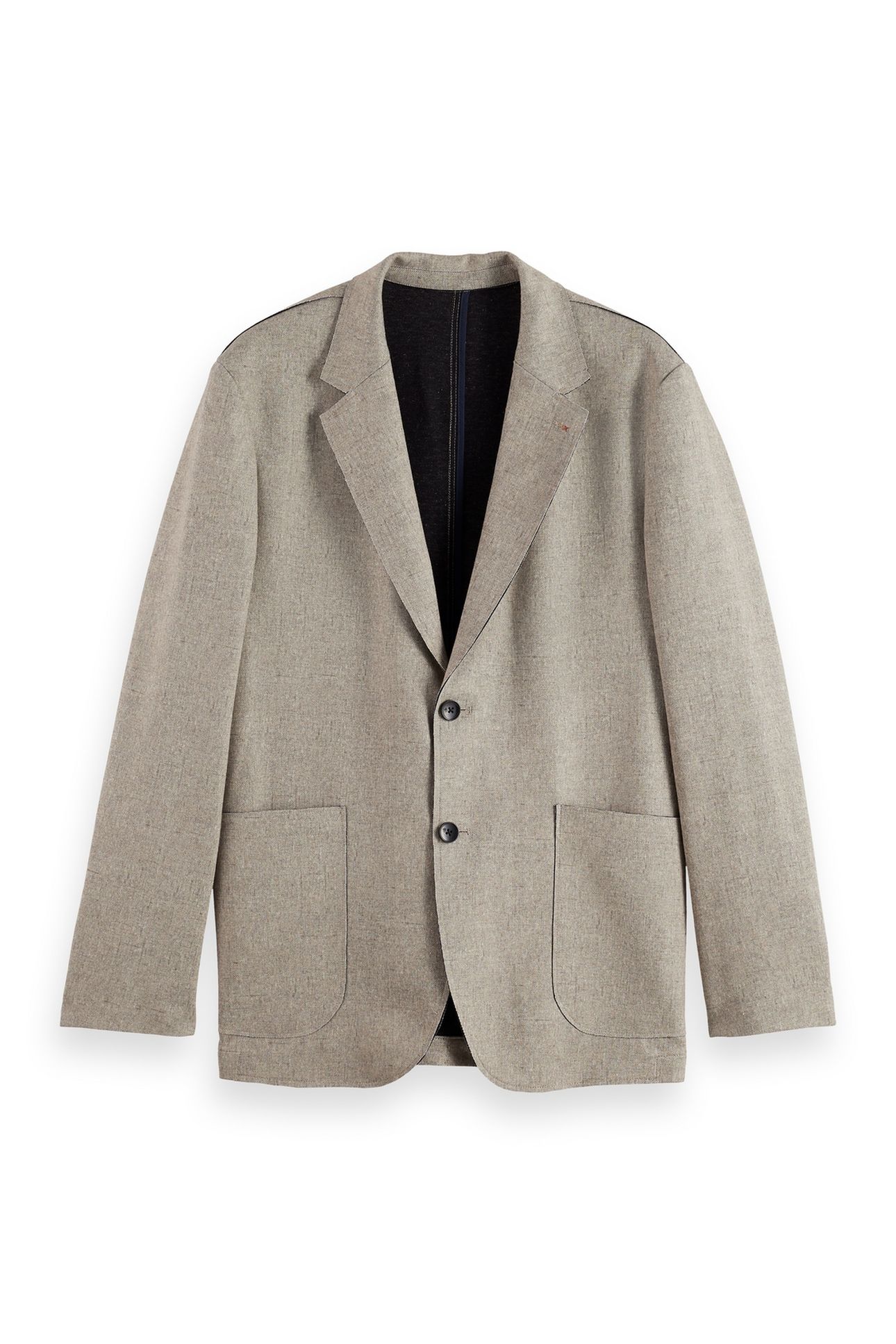 UNCONSTRUCTED MELANGE JERSEY RELAXED FIT BLAZER PLAZA TAUPE 3