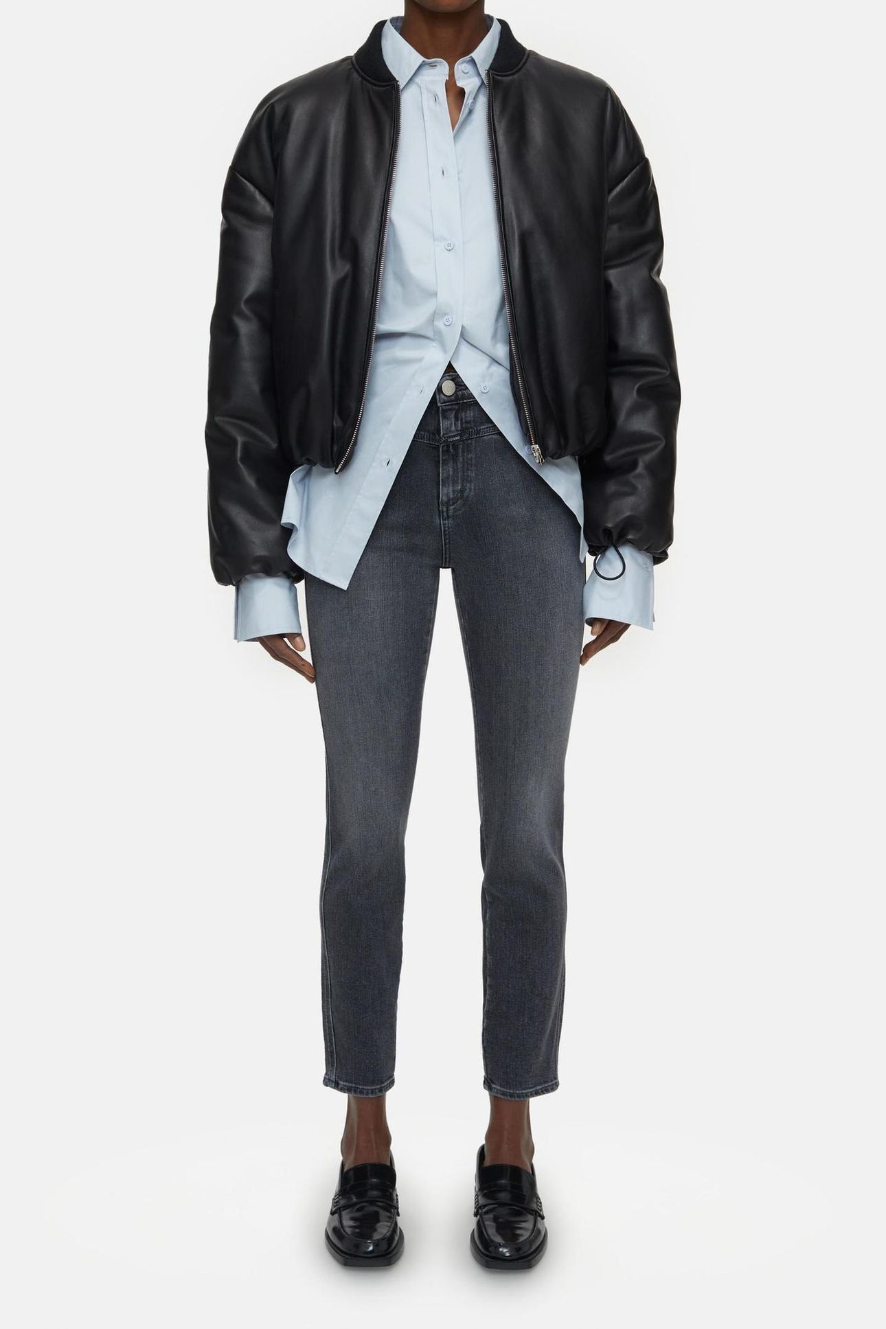 SKINNY PUSHER JEANS MID GREY 2
