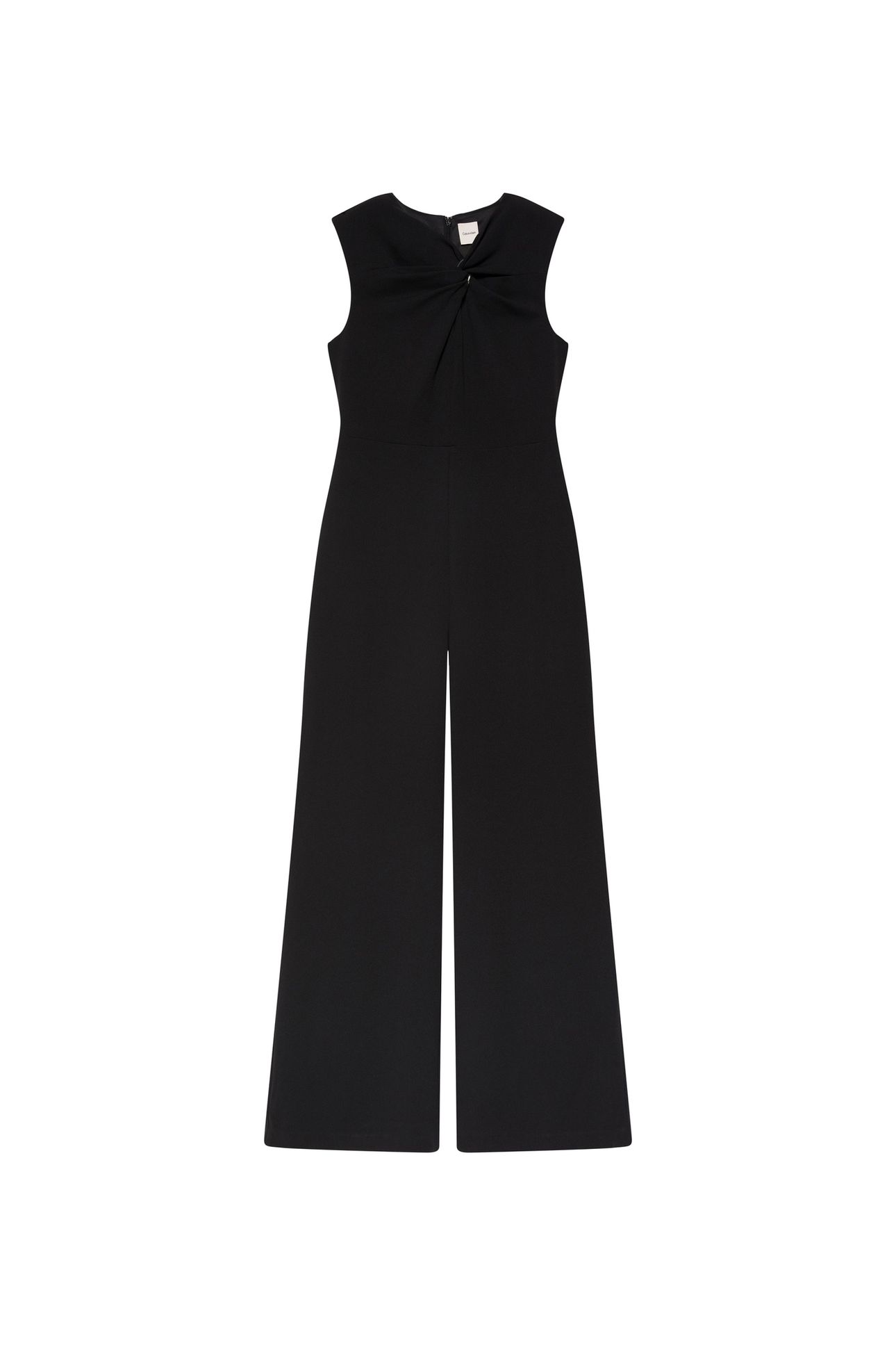 SCUBA CREPE SLEEVELESS JUMPSUIT BLACK 4