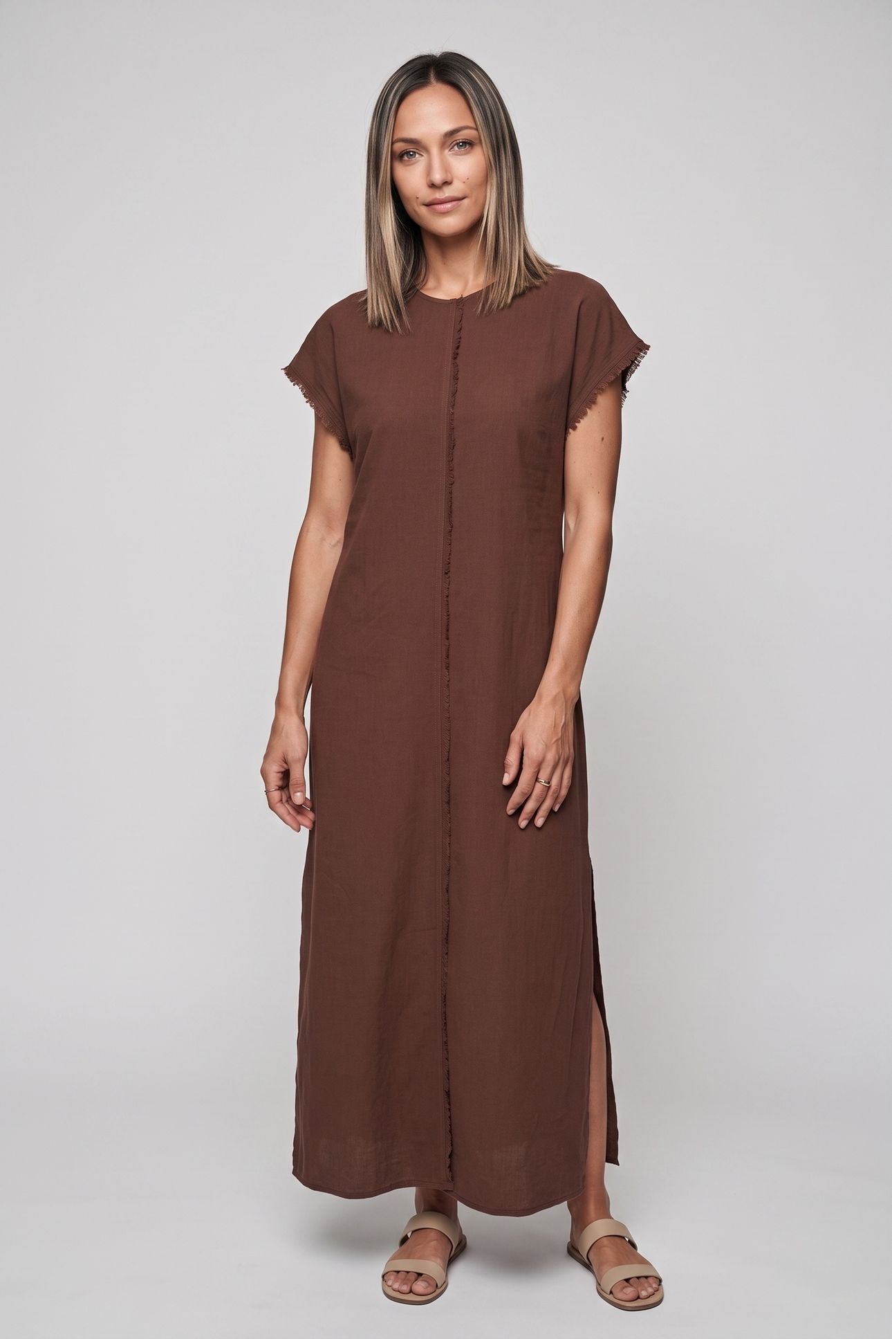 FRASCATI DRESS BROWN 1
